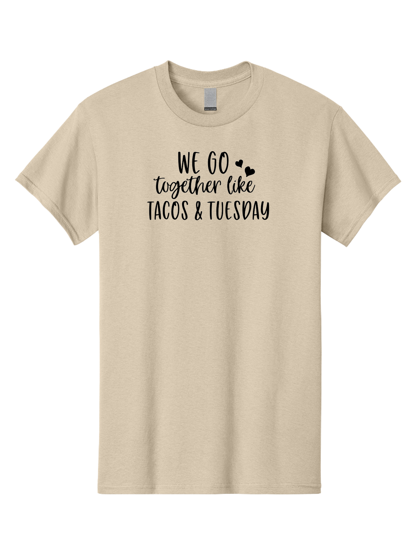 Tacos-Tuesday Men'S Graphic Tee, 100% Cotton, Comfortable Casual Summer Wear, Machine Washable, Tacos, Tuesday, Love Quote, Funny Quote, Couple Quote, Mexican Food, Heart, Quote Aad221