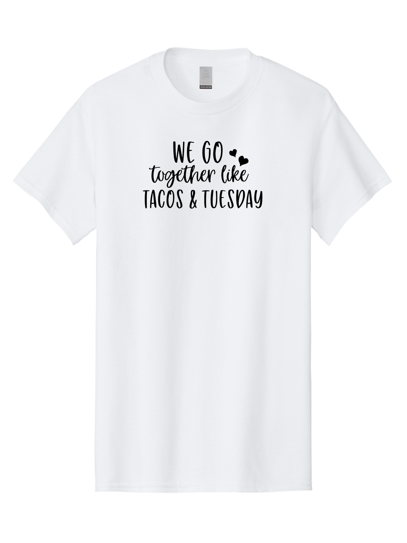 Tacos-Tuesday Men'S Graphic Tee, 100% Cotton, Comfortable Casual Summer Wear, Machine Washable, Tacos, Tuesday, Love Quote, Funny Quote, Couple Quote, Mexican Food, Heart, Quote Aad221