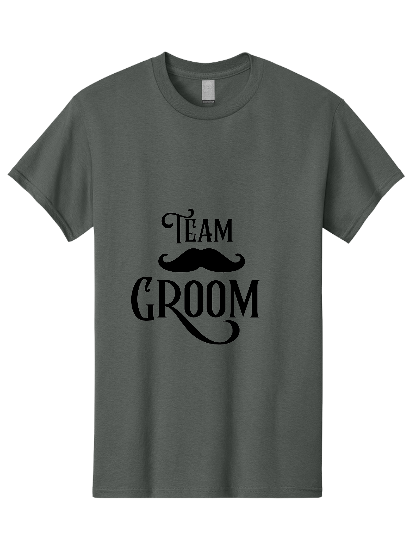 Team-Groom Men'S Graphic Tee, 100% Cotton, Comfortable Casual Summer Wear, Machine Washable, Team Groom, Wedding Party, Marriage Celebration, Mustache, Groom'S Squad, Wedding Accessories, Bridal Party, Wedding Theme Aad225