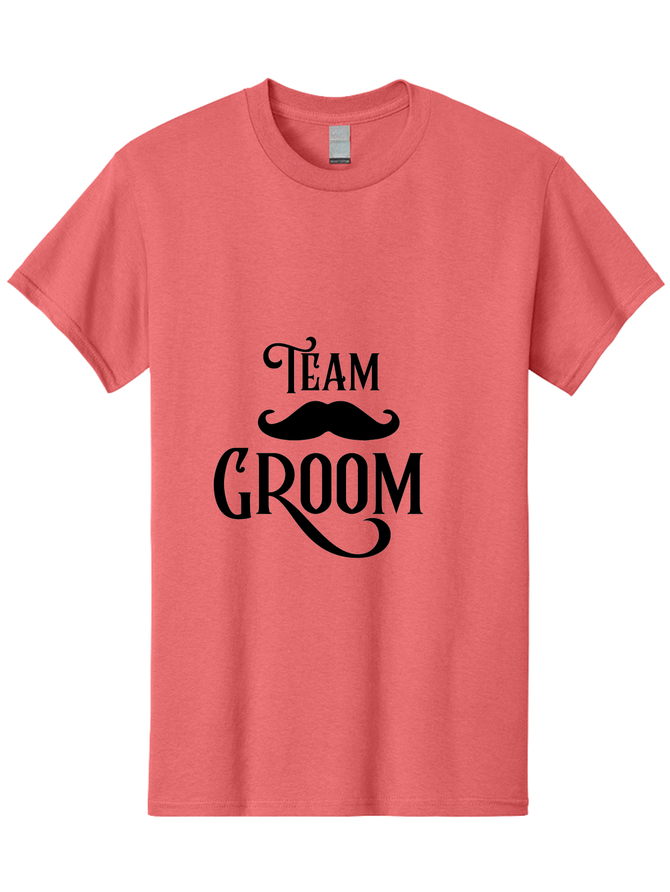 Team-Groom Men'S Graphic Tee, 100% Cotton, Comfortable Casual Summer Wear, Machine Washable, Team Groom, Wedding Party, Marriage Celebration, Mustache, Groom'S Squad, Wedding Accessories, Bridal Party, Wedding Theme Aad225