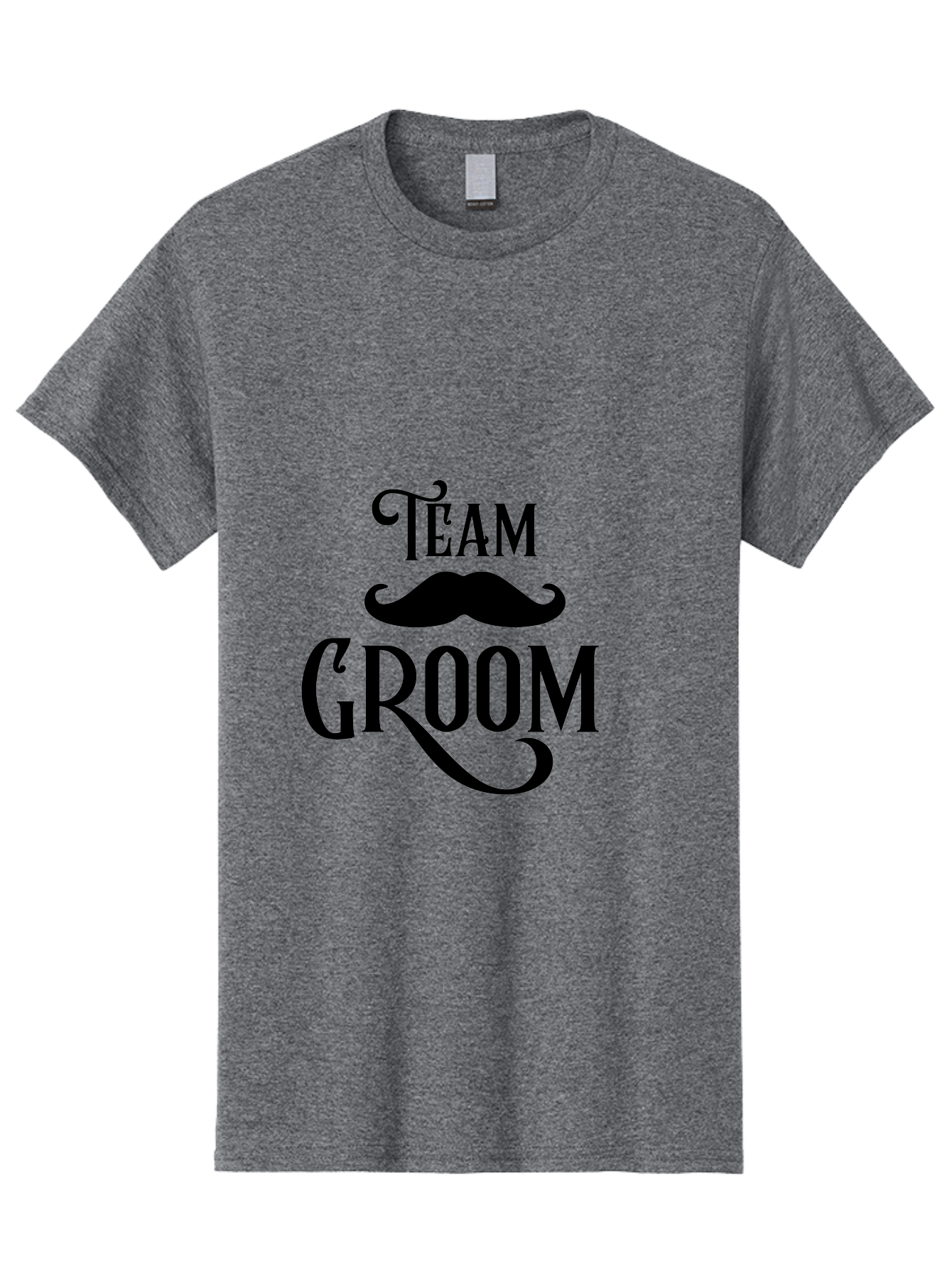 Team-Groom Men'S Graphic Tee, 100% Cotton, Comfortable Casual Summer Wear, Machine Washable, Team Groom, Wedding Party, Marriage Celebration, Mustache, Groom'S Squad, Wedding Accessories, Bridal Party, Wedding Theme Aad225