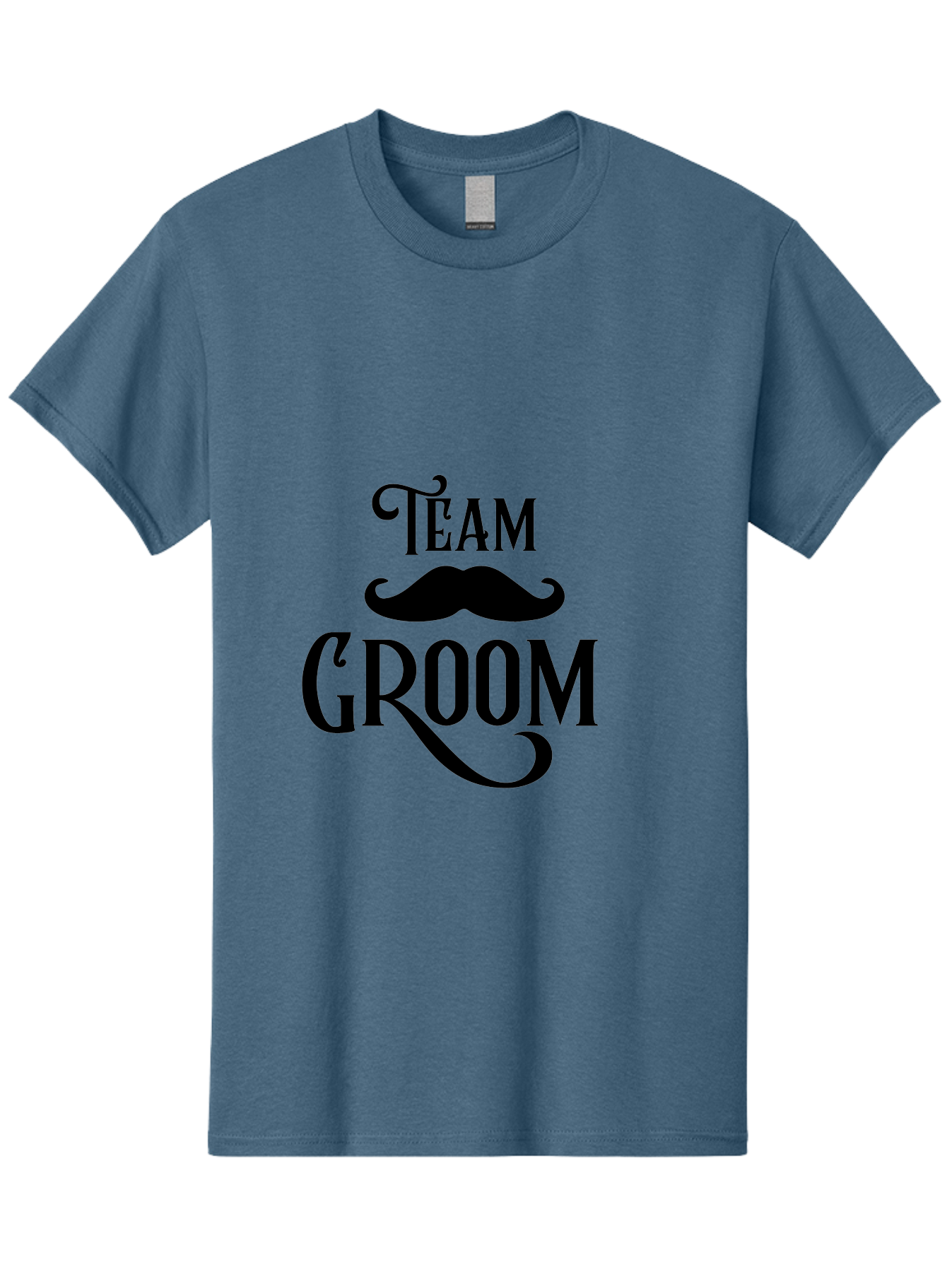 Team-Groom Men'S Graphic Tee, 100% Cotton, Comfortable Casual Summer Wear, Machine Washable, Team Groom, Wedding Party, Marriage Celebration, Mustache, Groom'S Squad, Wedding Accessories, Bridal Party, Wedding Theme Aad225
