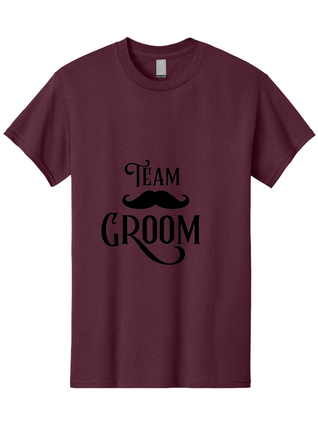 Team-Groom Men'S Graphic Tee, 100% Cotton, Comfortable Casual Summer Wear, Machine Washable, Team Groom, Wedding Party, Marriage Celebration, Mustache, Groom'S Squad, Wedding Accessories, Bridal Party, Wedding Theme Aad225