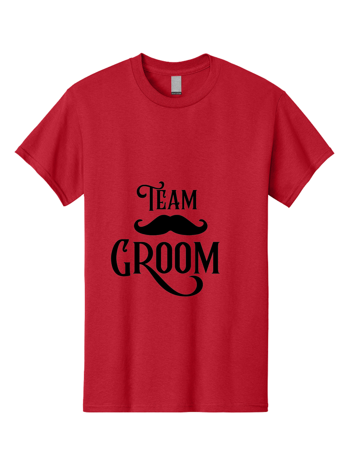Team-Groom Men'S Graphic Tee, 100% Cotton, Comfortable Casual Summer Wear, Machine Washable, Team Groom, Wedding Party, Marriage Celebration, Mustache, Groom'S Squad, Wedding Accessories, Bridal Party, Wedding Theme Aad225