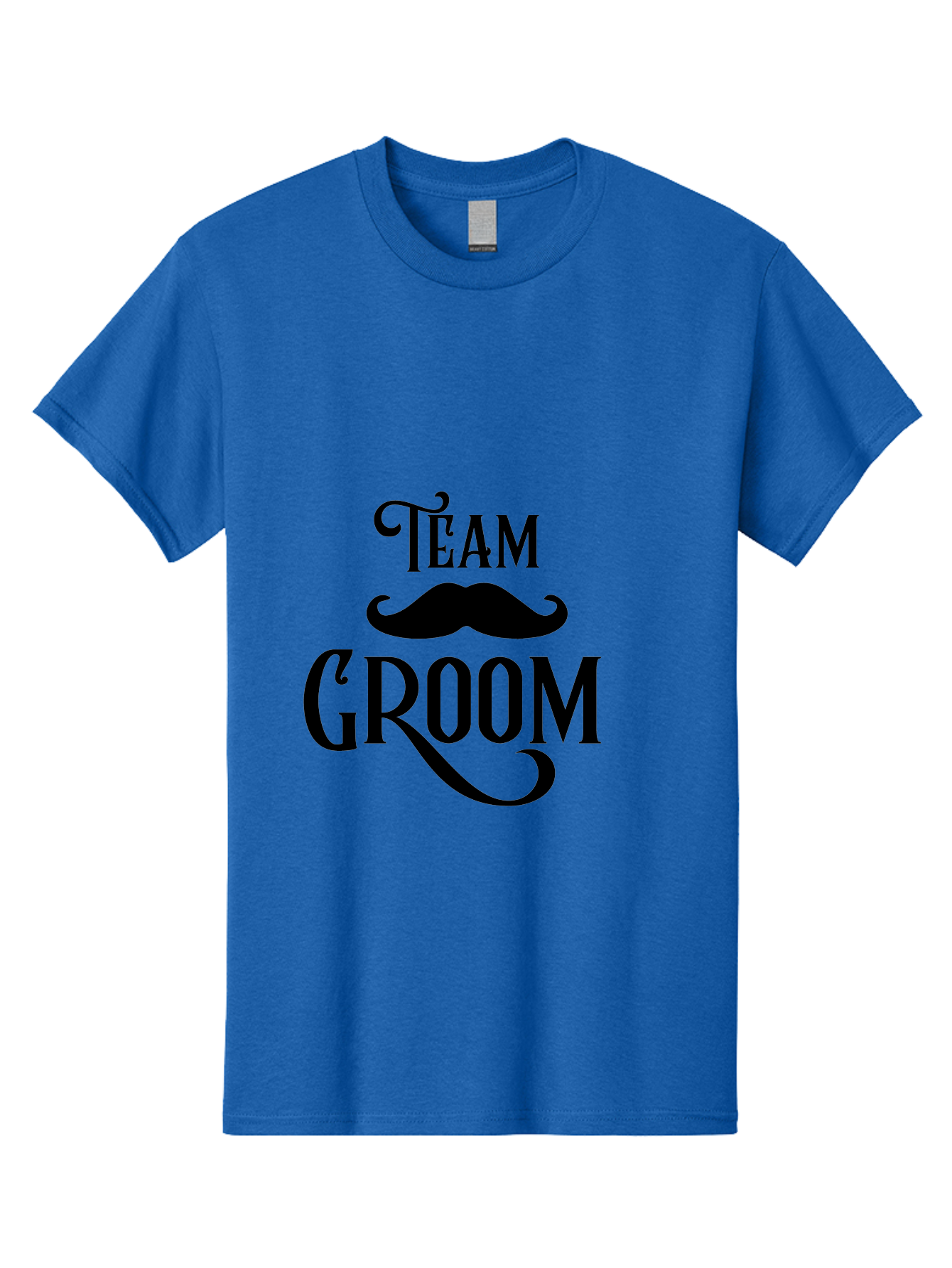 Team-Groom Men'S Graphic Tee, 100% Cotton, Comfortable Casual Summer Wear, Machine Washable, Team Groom, Wedding Party, Marriage Celebration, Mustache, Groom'S Squad, Wedding Accessories, Bridal Party, Wedding Theme Aad225