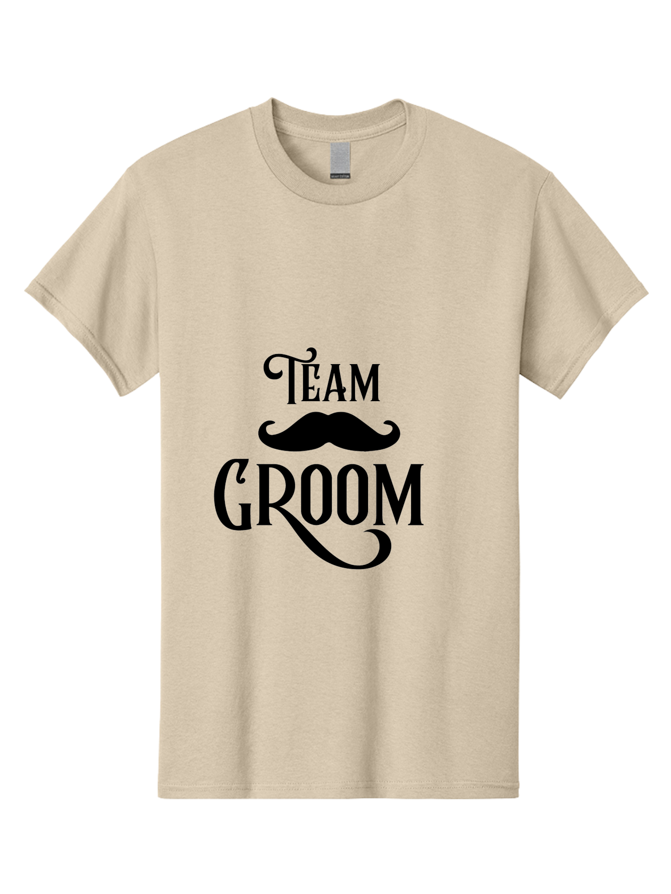 Team-Groom Men'S Graphic Tee, 100% Cotton, Comfortable Casual Summer Wear, Machine Washable, Team Groom, Wedding Party, Marriage Celebration, Mustache, Groom'S Squad, Wedding Accessories, Bridal Party, Wedding Theme Aad225