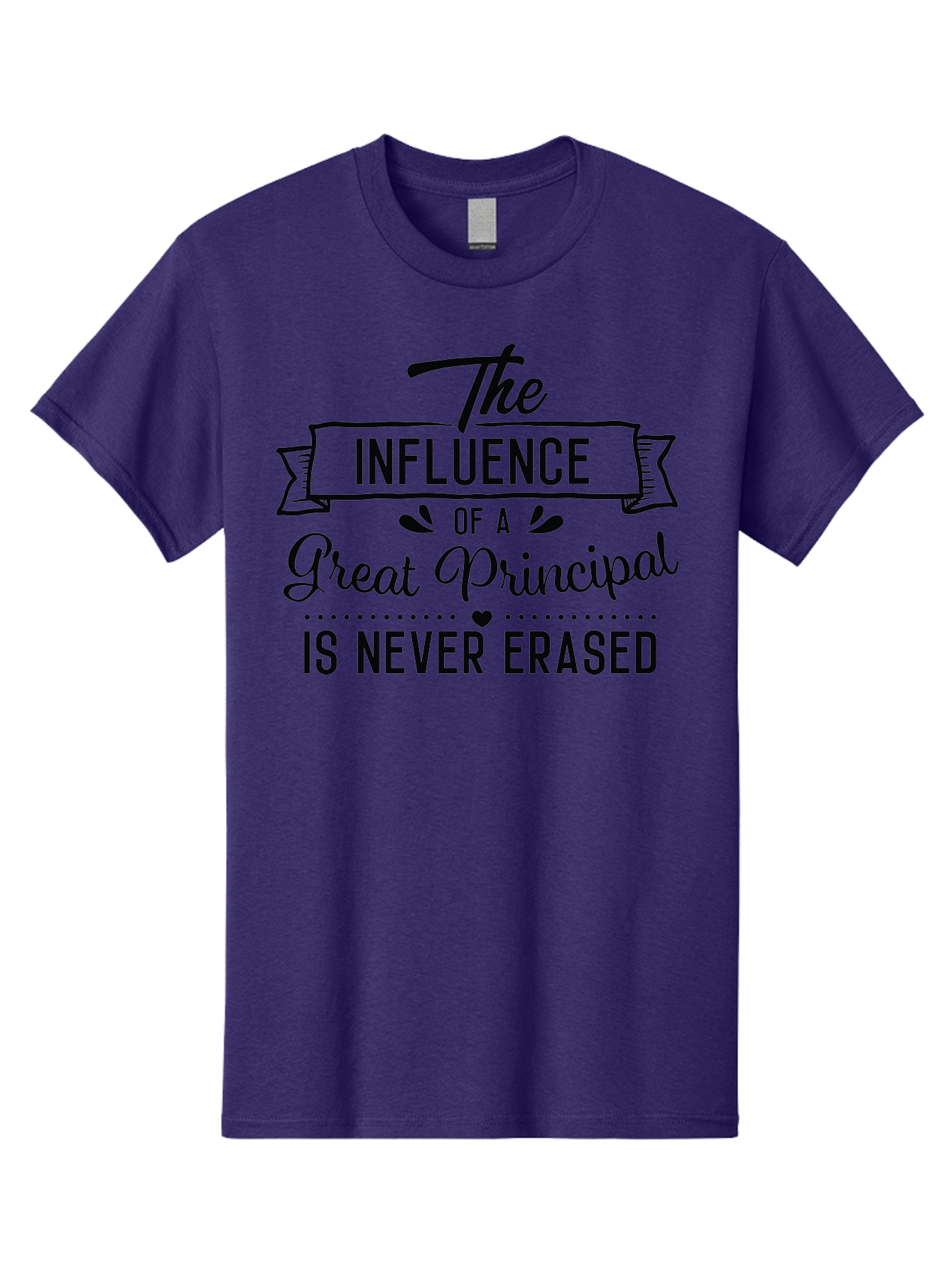 The-Influence-Of-A-Great-Principal Men'S Graphic Tee, 100% Cotton, Comfortable Casual Summer Wear, Machine Washable, School Principal Appreciation, Leadership Inspiration, Educational Influence, Motivational Quote, Teacher Appreciation, Aad234