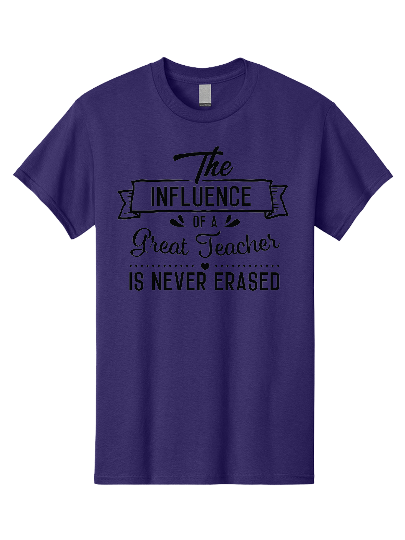 The-Influence-Of-A-Great-Teacher Men'S Graphic Tee, 100% Cotton, Comfortable Casual Summer Wear, Machine Washable, Inspirational Quote, Teacher Appreciation, Educational Motivation, Teaching Influence, Great Teacher, Motivational Phrase, Aad235
