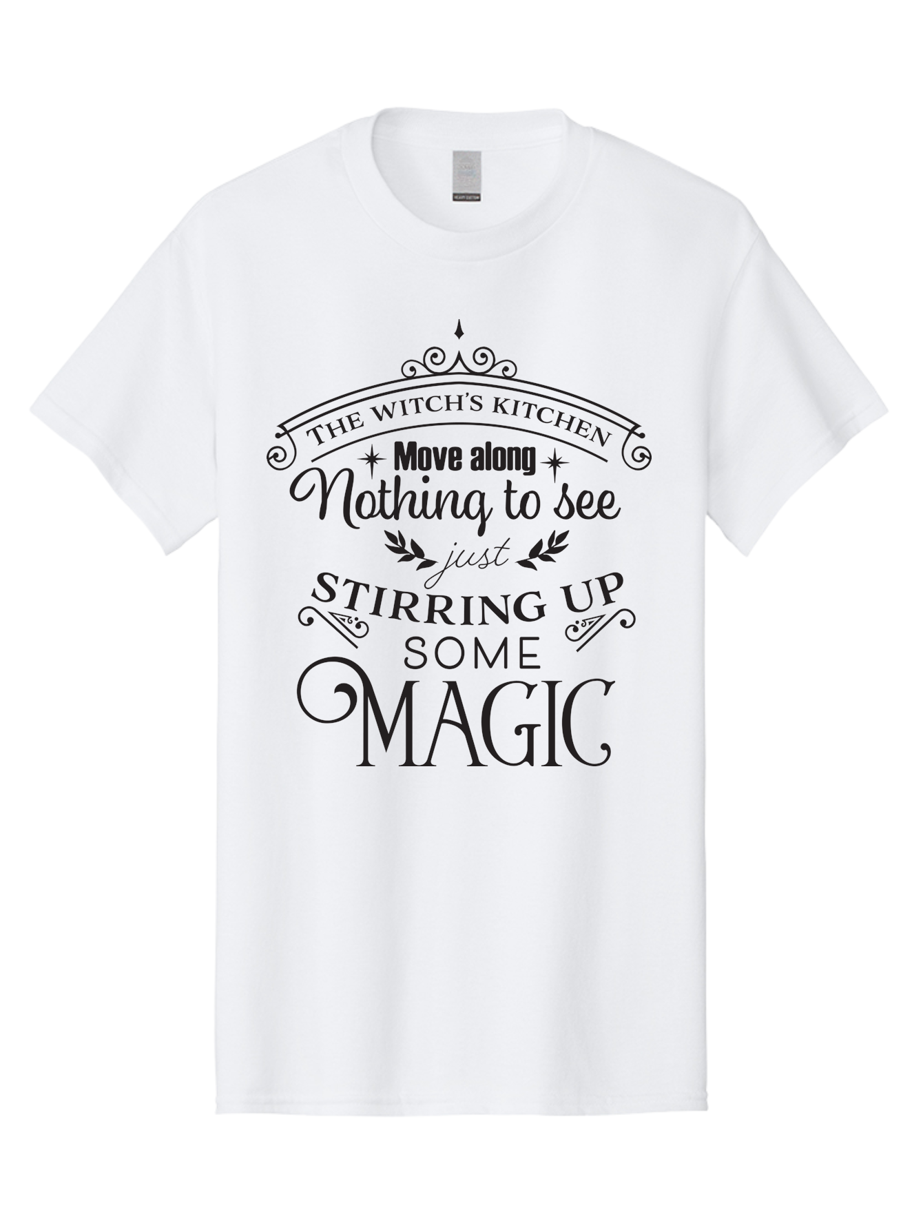 The-Witch-S-Kitchen Men'S Graphic Tee, 100% Cotton, Comfortable Casual Summer Wear, Machine Washable, Witchy Vibes, Mystical Quotes, Magical Kitchen, Spellbinding Atmosphere, Mystical Elements, Witchcraft Phrases, Mystical Ambiance Aad240
