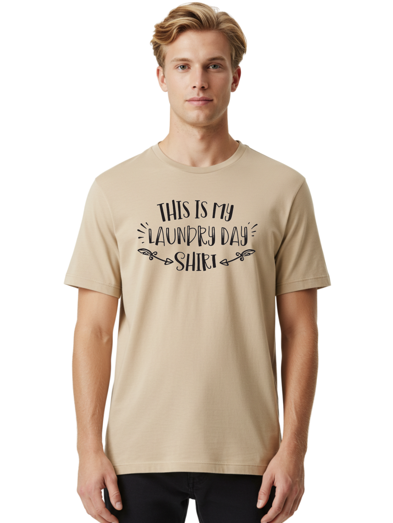 This-Is-My-Laundry-Day-Shirt Men'S Graphic Tee, 100% Cotton, Comfortable Casual Summer Wear, Machine Washable, Funny Laundry Quote, Quirky T-Shirt Design, Humorous Phrase, Playful Graphic, Creative Typography, Witty Saying, Novelty Apparel, Aad247