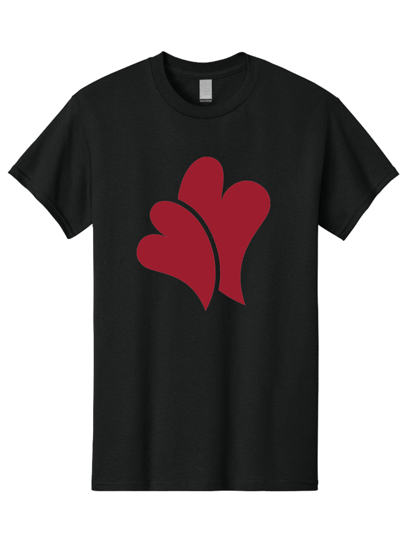 Three-Hearts Men'S Graphic Tee, 100% Cotton, Comfortable Casual Summer Wear, Machine Washable, Three Red Hearts, Crimson Love Symbols, Symbolic Love, Heart-Shaped Graphics, Romantic Icons, Red Heart Illustrations Aad253