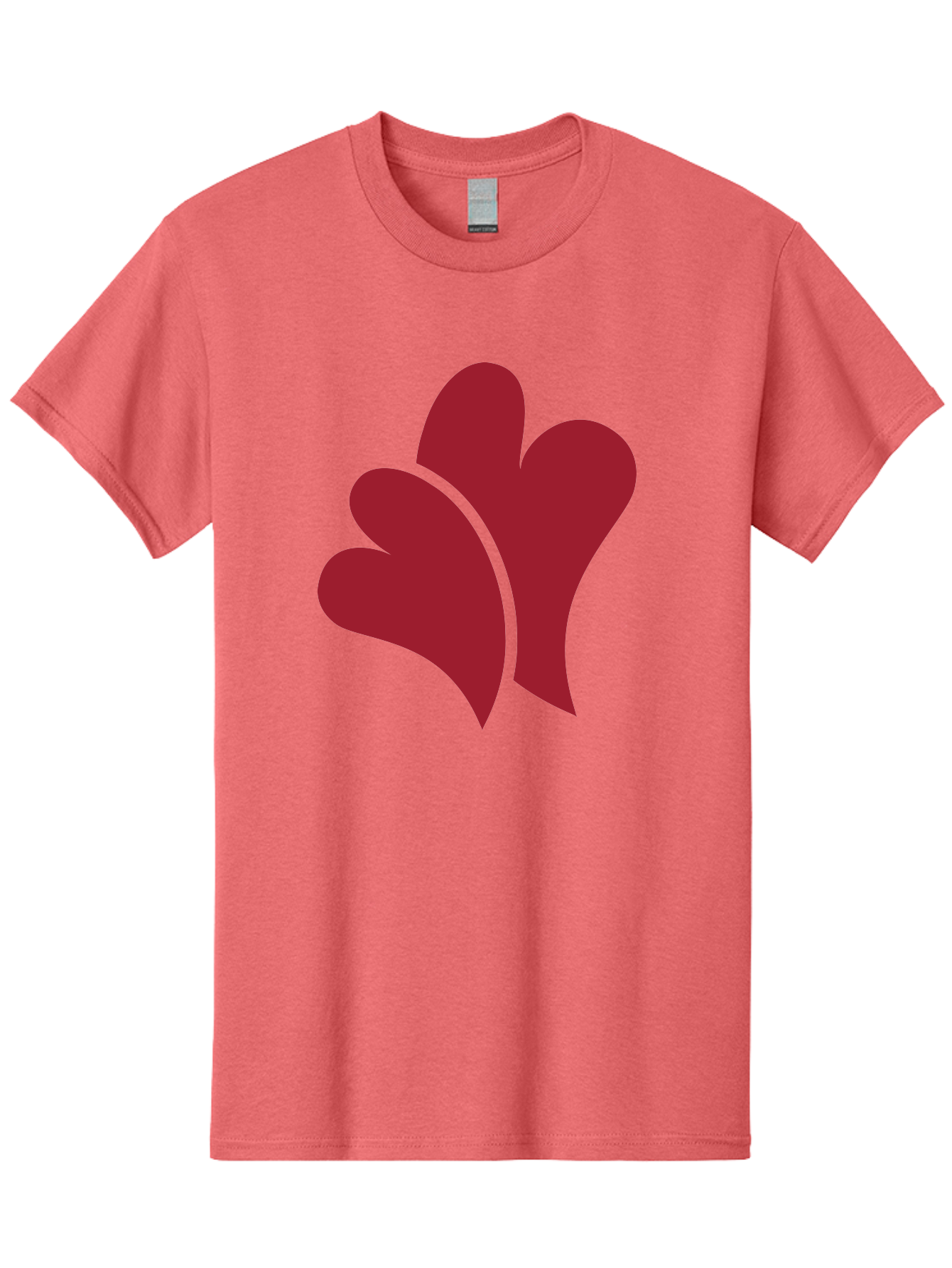 Three-Hearts Men'S Graphic Tee, 100% Cotton, Comfortable Casual Summer Wear, Machine Washable, Three Red Hearts, Crimson Love Symbols, Symbolic Love, Heart-Shaped Graphics, Romantic Icons, Red Heart Illustrations Aad253