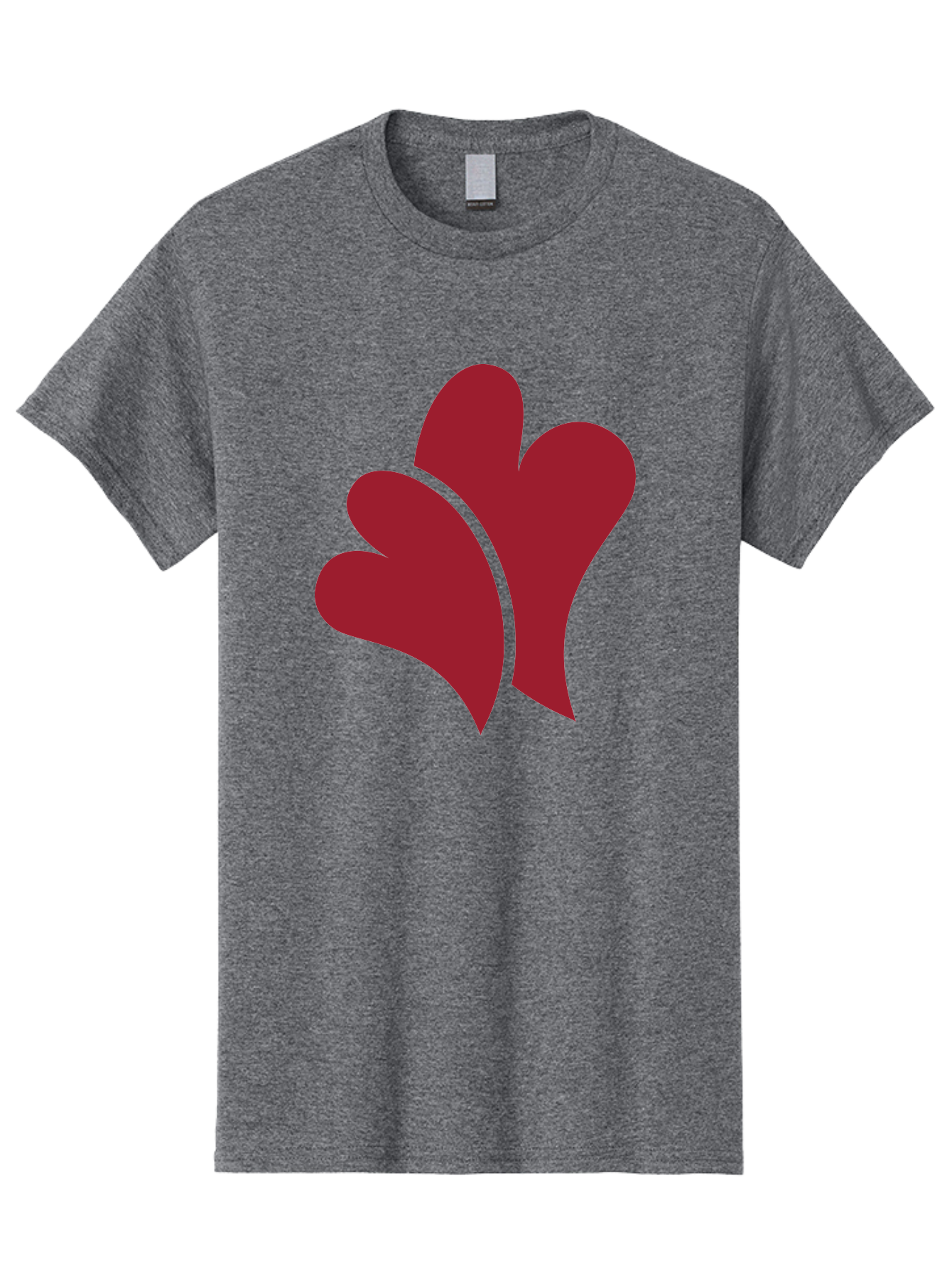 Three-Hearts Men'S Graphic Tee, 100% Cotton, Comfortable Casual Summer Wear, Machine Washable, Three Red Hearts, Crimson Love Symbols, Symbolic Love, Heart-Shaped Graphics, Romantic Icons, Red Heart Illustrations Aad253