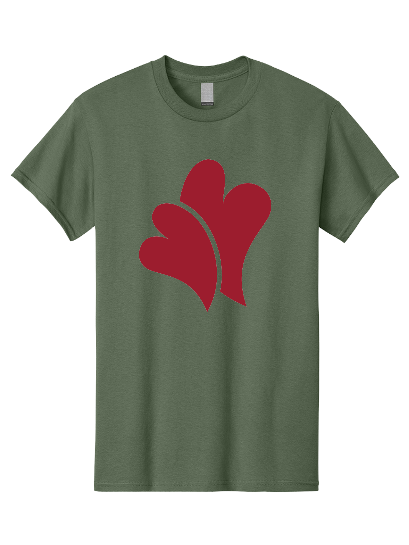 Three-Hearts Men'S Graphic Tee, 100% Cotton, Comfortable Casual Summer Wear, Machine Washable, Three Red Hearts, Crimson Love Symbols, Symbolic Love, Heart-Shaped Graphics, Romantic Icons, Red Heart Illustrations Aad253