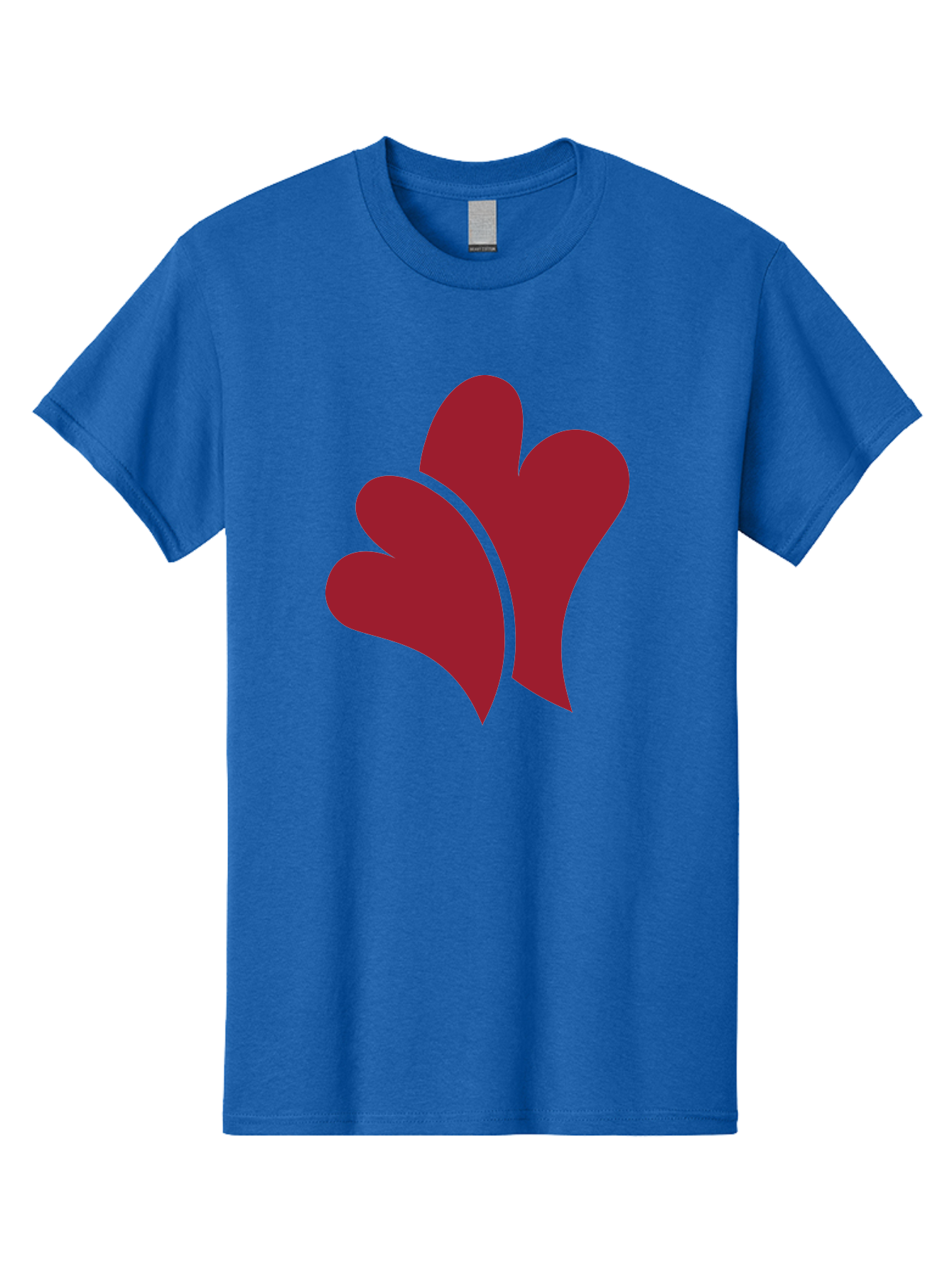 Three-Hearts Men'S Graphic Tee, 100% Cotton, Comfortable Casual Summer Wear, Machine Washable, Three Red Hearts, Crimson Love Symbols, Symbolic Love, Heart-Shaped Graphics, Romantic Icons, Red Heart Illustrations Aad253
