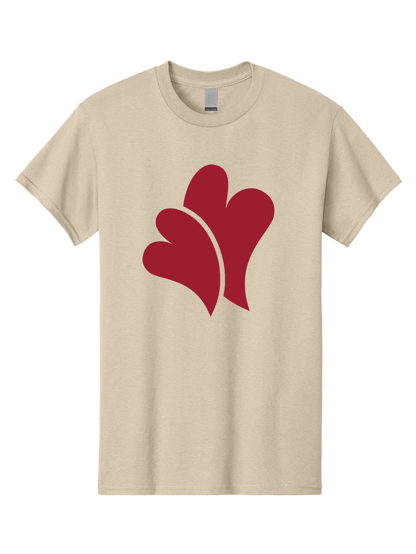 Three-Hearts Men'S Graphic Tee, 100% Cotton, Comfortable Casual Summer Wear, Machine Washable, Three Red Hearts, Crimson Love Symbols, Symbolic Love, Heart-Shaped Graphics, Romantic Icons, Red Heart Illustrations Aad253