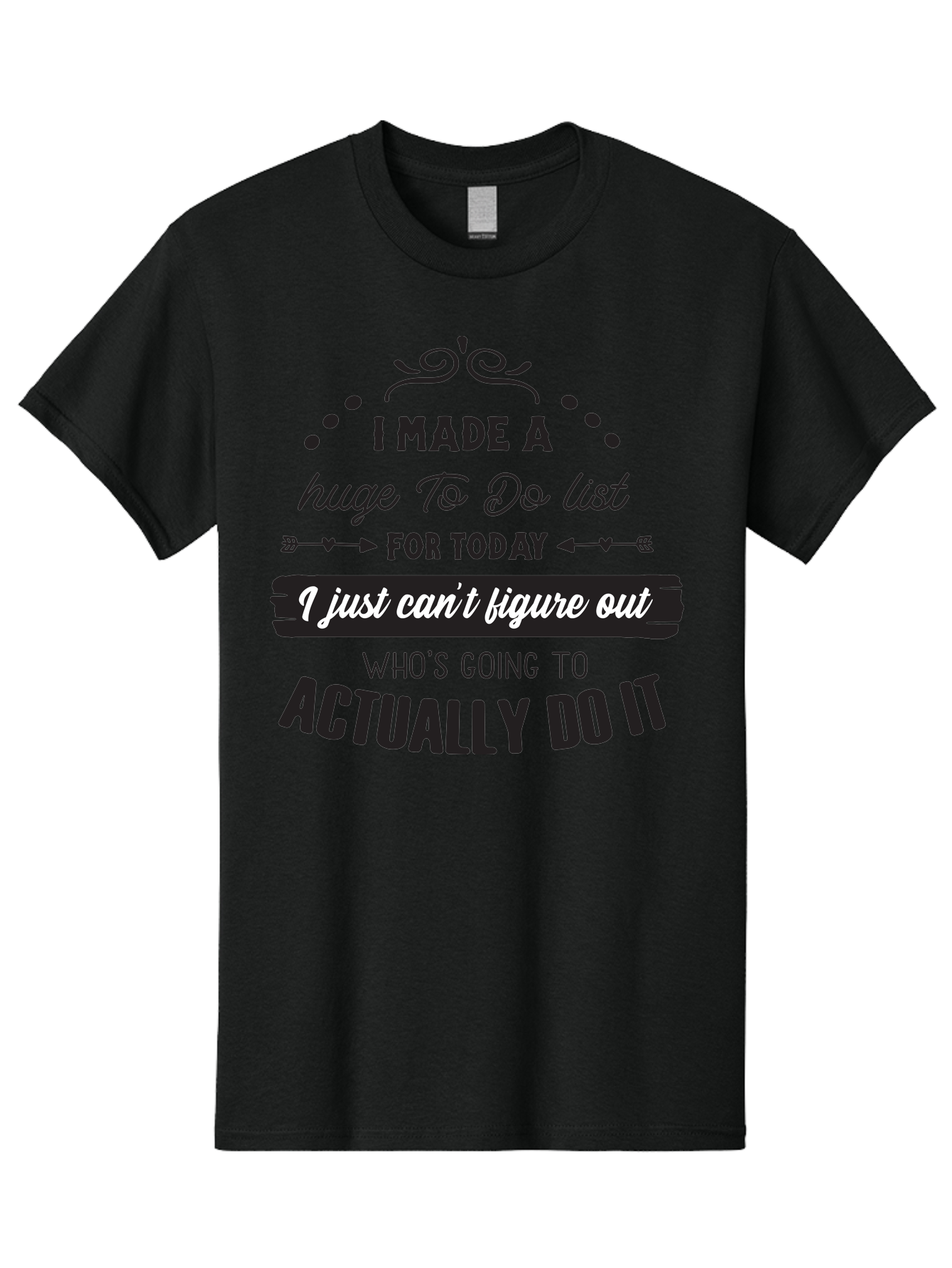To-Do-List Men'S Graphic Tee, 100% Cotton, Comfortable Casual Summer Wear, Machine Washable, Funny Quote, Humorous Saying, Office Humor, Workplace Jokes, Motivational Quote, Productivity Humor, To-Do List, Task Management, Funny Office Decor Aad262