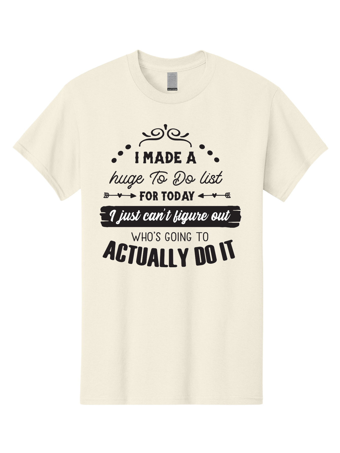 To-Do-List Men'S Graphic Tee, 100% Cotton, Comfortable Casual Summer Wear, Machine Washable, Funny Quote, Humorous Saying, Office Humor, Workplace Jokes, Motivational Quote, Productivity Humor, To-Do List, Task Management, Funny Office Decor Aad262