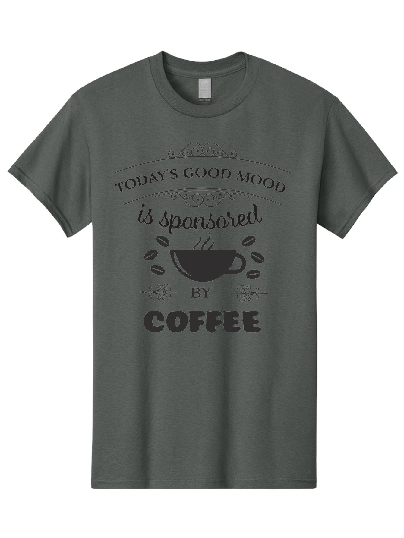 Today-S-Good-Mood Men'S Graphic Tee, 100% Cotton, Comfortable Casual Summer Wear, Machine Washable, Coffee Love, Coffee Mood, Good Vibes, Morning Motivation, Daily Dose Of Caffeine, Coffee Culture Aad264