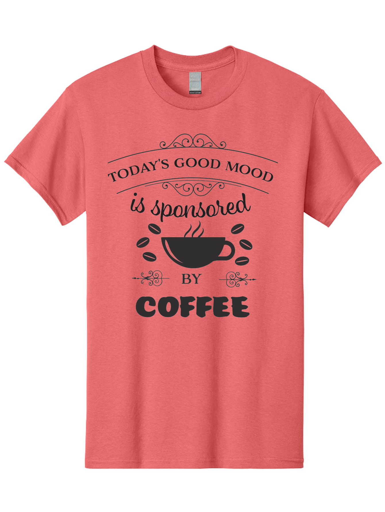Today-S-Good-Mood Men'S Graphic Tee, 100% Cotton, Comfortable Casual Summer Wear, Machine Washable, Coffee Love, Coffee Mood, Good Vibes, Morning Motivation, Daily Dose Of Caffeine, Coffee Culture Aad264