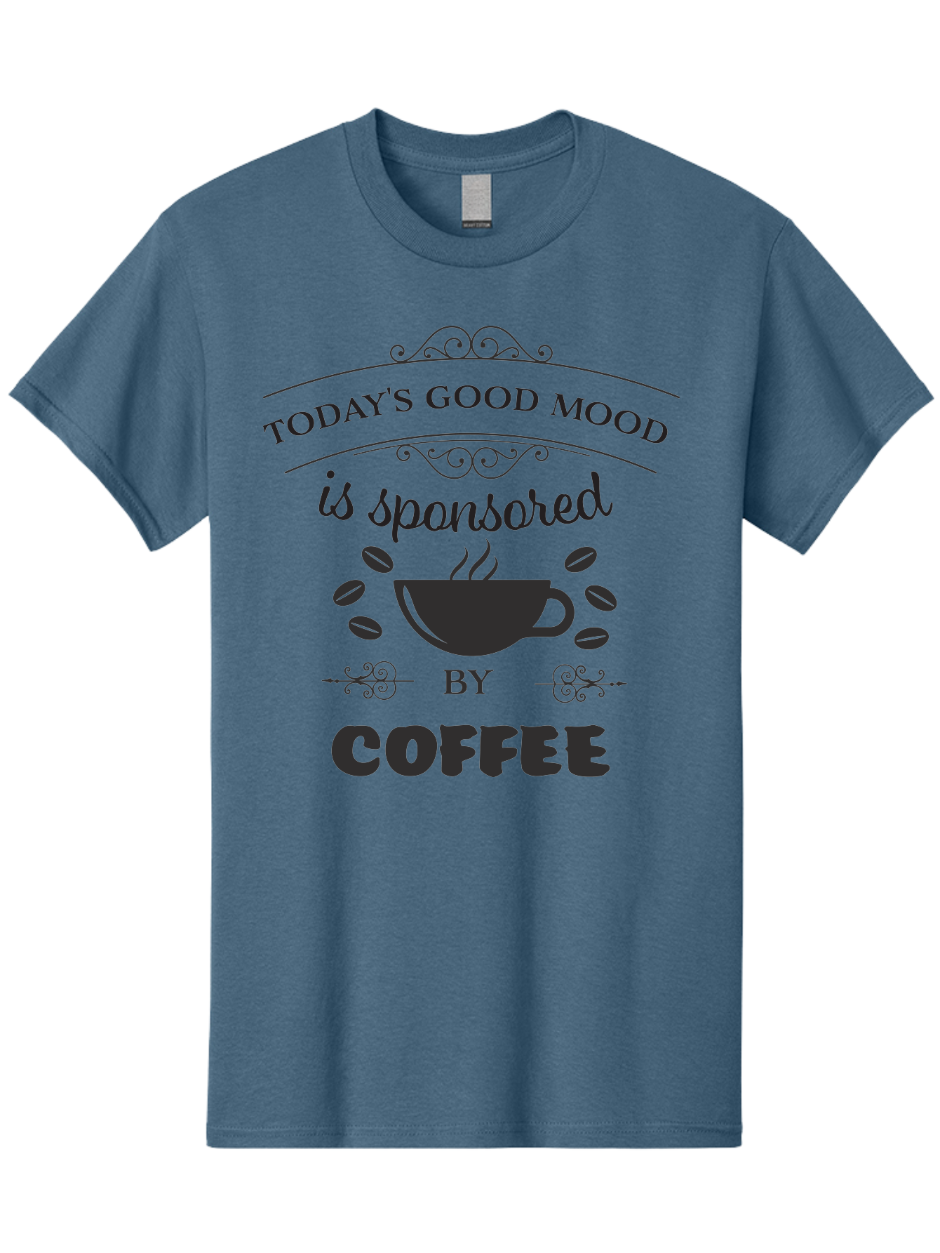 Today-S-Good-Mood Men'S Graphic Tee, 100% Cotton, Comfortable Casual Summer Wear, Machine Washable, Coffee Love, Coffee Mood, Good Vibes, Morning Motivation, Daily Dose Of Caffeine, Coffee Culture Aad264