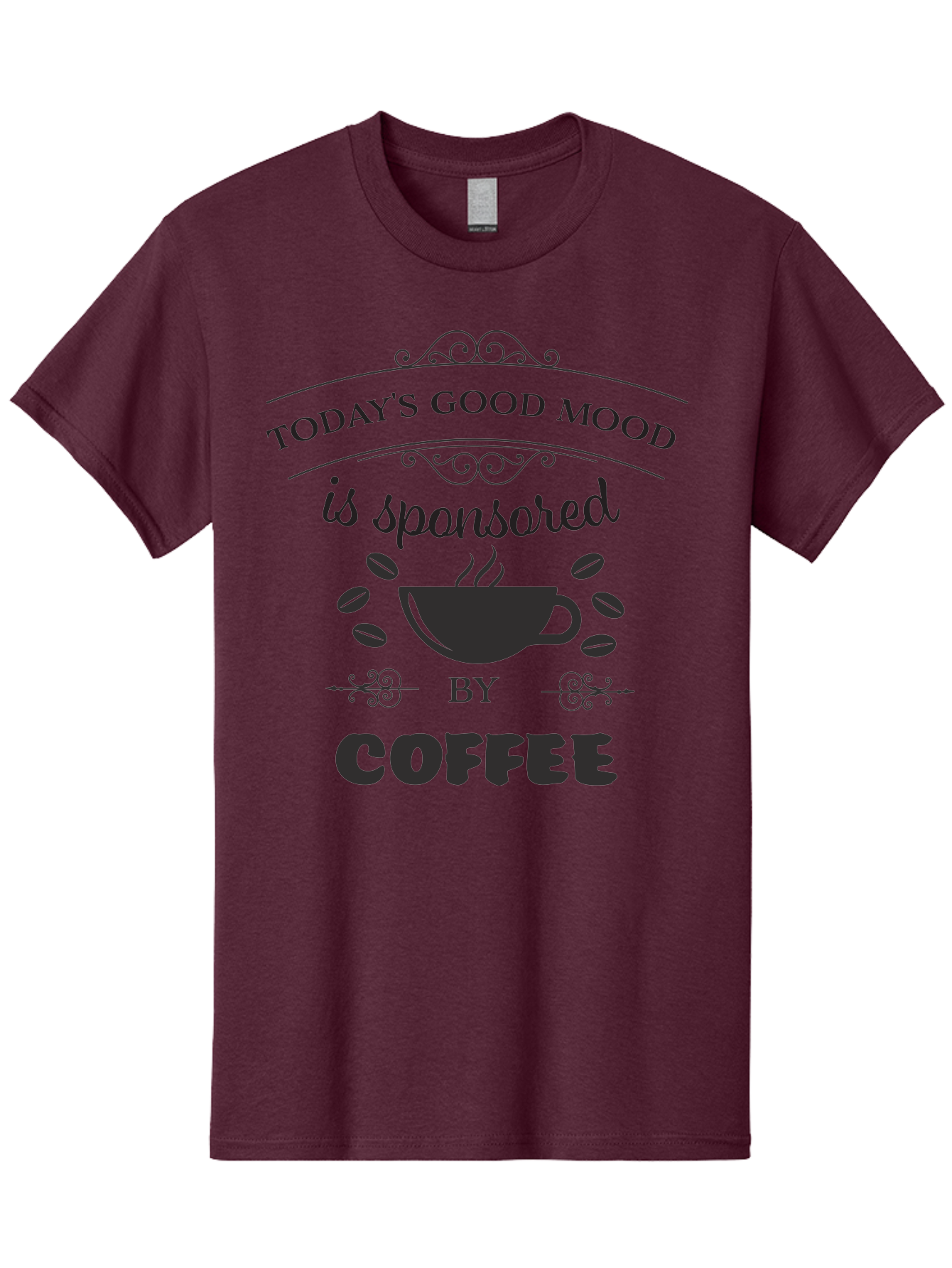 Today-S-Good-Mood Men'S Graphic Tee, 100% Cotton, Comfortable Casual Summer Wear, Machine Washable, Coffee Love, Coffee Mood, Good Vibes, Morning Motivation, Daily Dose Of Caffeine, Coffee Culture Aad264