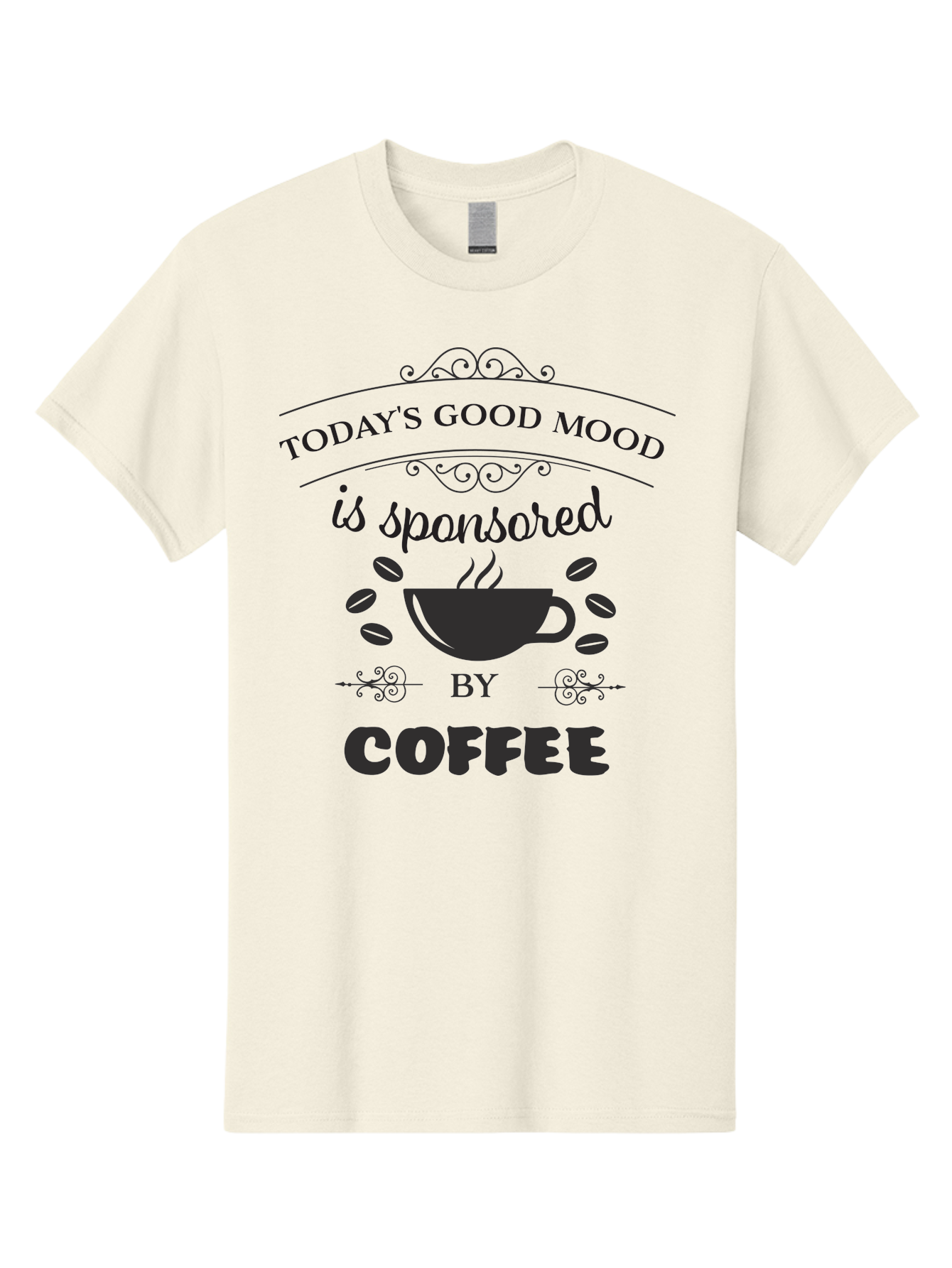 Today-S-Good-Mood Men'S Graphic Tee, 100% Cotton, Comfortable Casual Summer Wear, Machine Washable, Coffee Love, Coffee Mood, Good Vibes, Morning Motivation, Daily Dose Of Caffeine, Coffee Culture Aad264