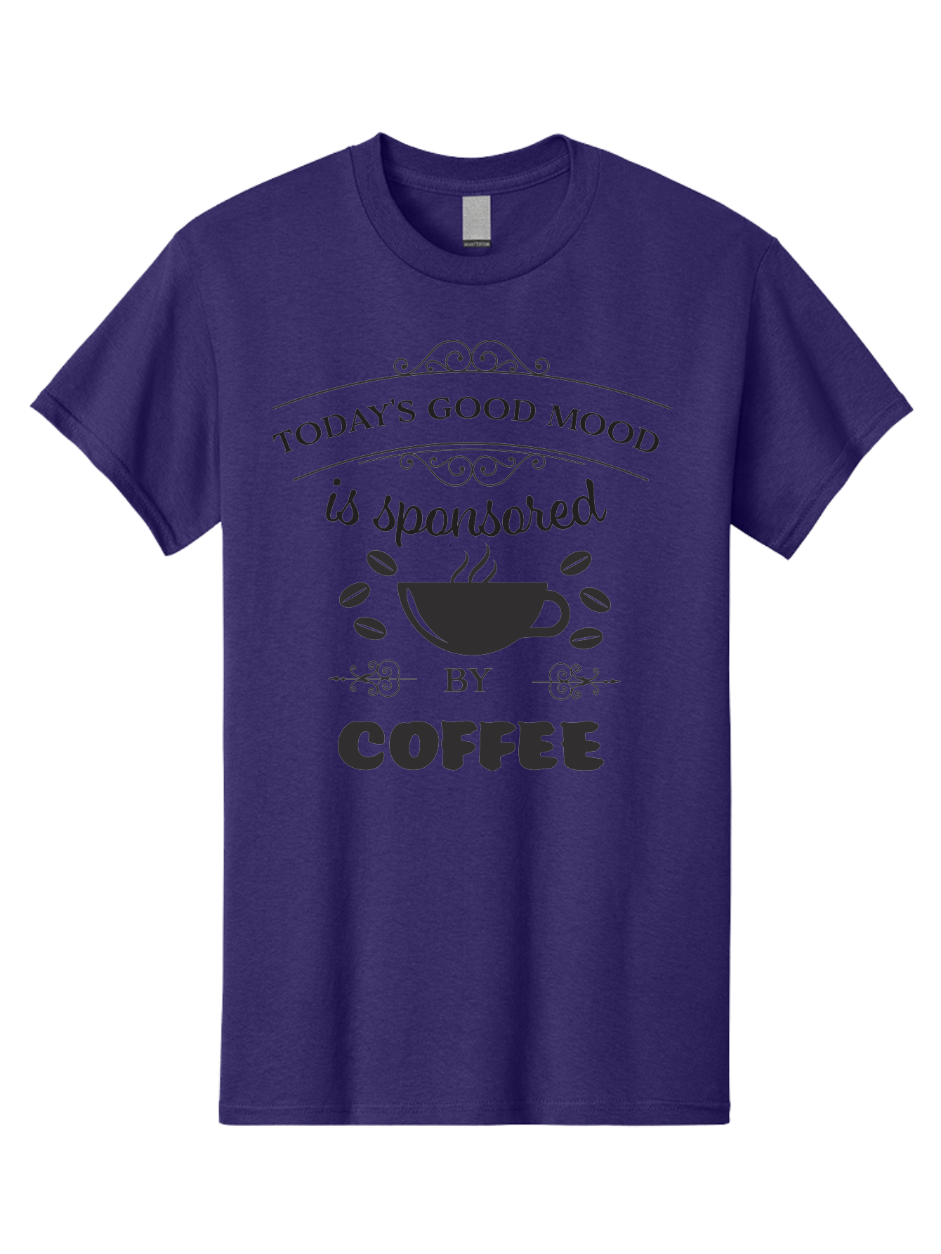 Today-S-Good-Mood Men'S Graphic Tee, 100% Cotton, Comfortable Casual Summer Wear, Machine Washable, Coffee Love, Coffee Mood, Good Vibes, Morning Motivation, Daily Dose Of Caffeine, Coffee Culture Aad264