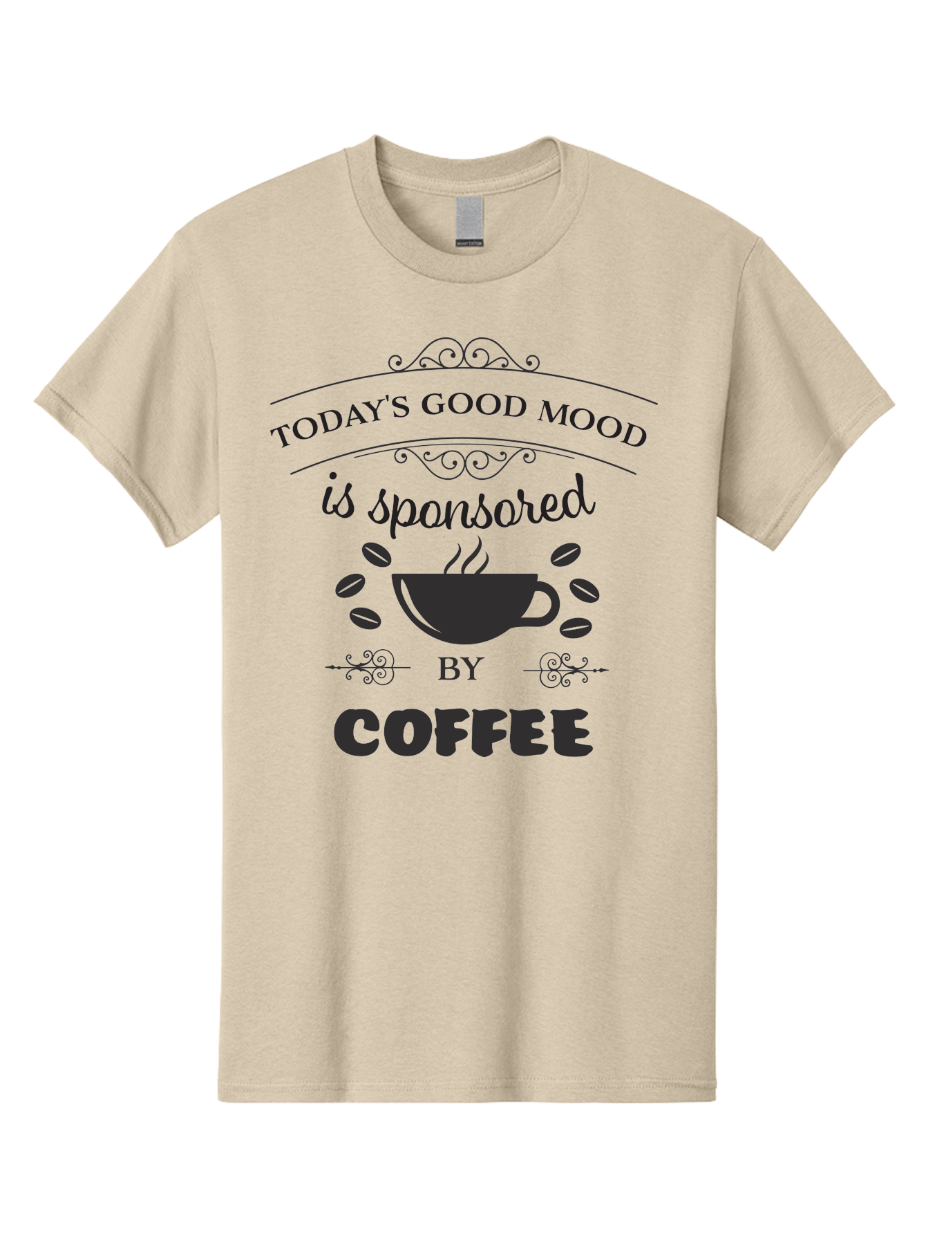 Today-S-Good-Mood Men'S Graphic Tee, 100% Cotton, Comfortable Casual Summer Wear, Machine Washable, Coffee Love, Coffee Mood, Good Vibes, Morning Motivation, Daily Dose Of Caffeine, Coffee Culture Aad264