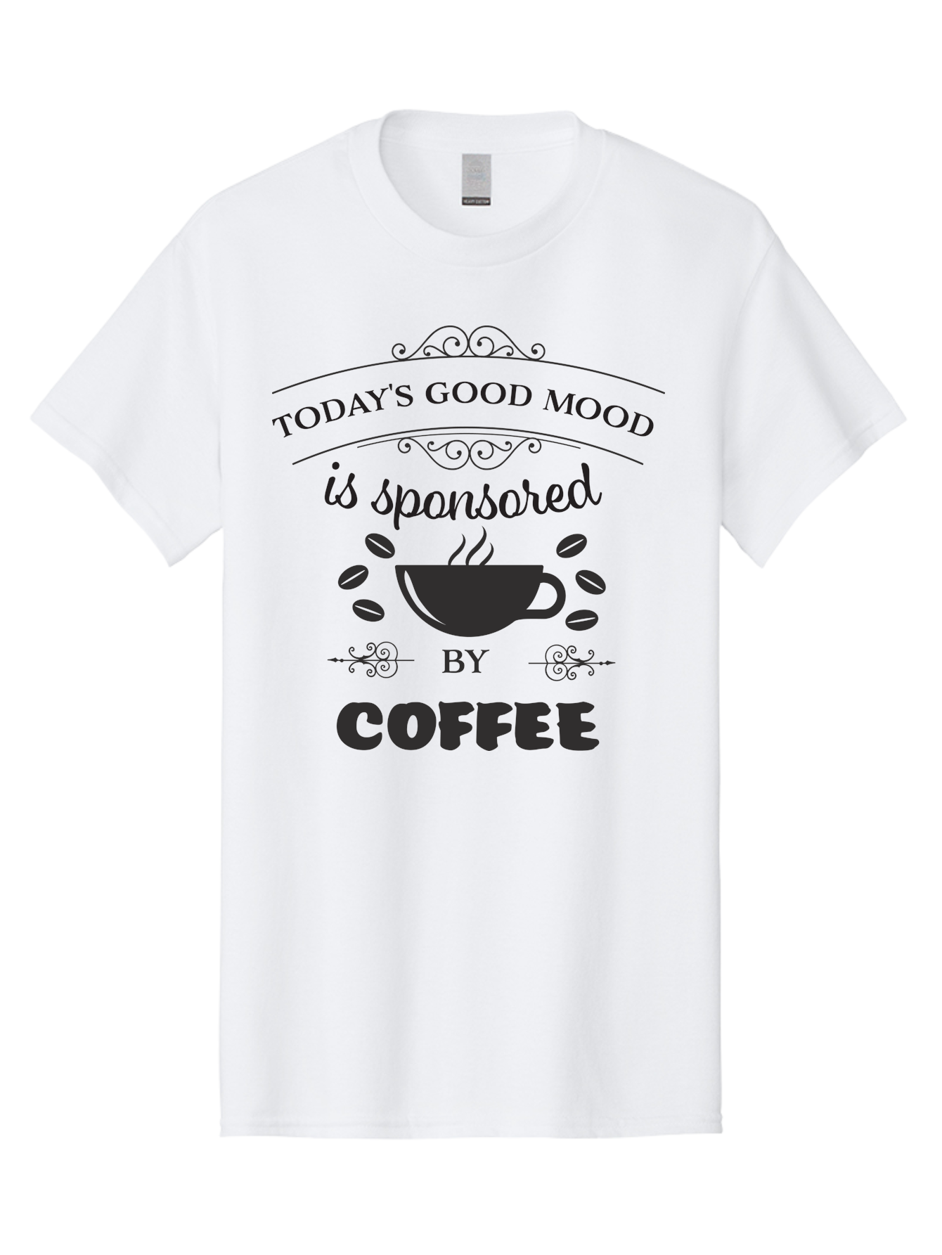 Today-S-Good-Mood Men'S Graphic Tee, 100% Cotton, Comfortable Casual Summer Wear, Machine Washable, Coffee Love, Coffee Mood, Good Vibes, Morning Motivation, Daily Dose Of Caffeine, Coffee Culture Aad264