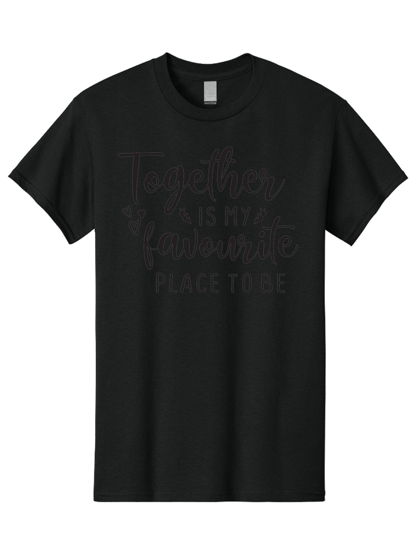 Together-Is-My-Favourite-Place-To-Be Men'S Graphic Tee, 100% Cotton, Comfortable Casual Summer Wear, Machine Washable, Together Forever, Love Quotes, Couple Goals, Romantic Quotes, Heartwarming Phrases, Togetherness, Relationship Quotes, Aad265