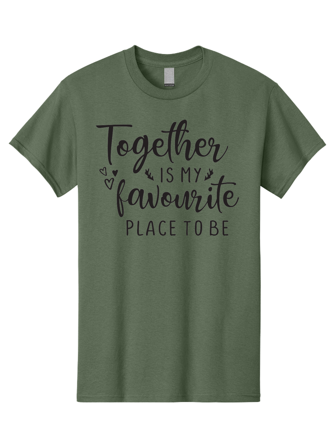 Together-Is-My-Favourite-Place-To-Be Men'S Graphic Tee, 100% Cotton, Comfortable Casual Summer Wear, Machine Washable, Together Forever, Love Quotes, Couple Goals, Romantic Quotes, Heartwarming Phrases, Togetherness, Relationship Quotes, Aad265