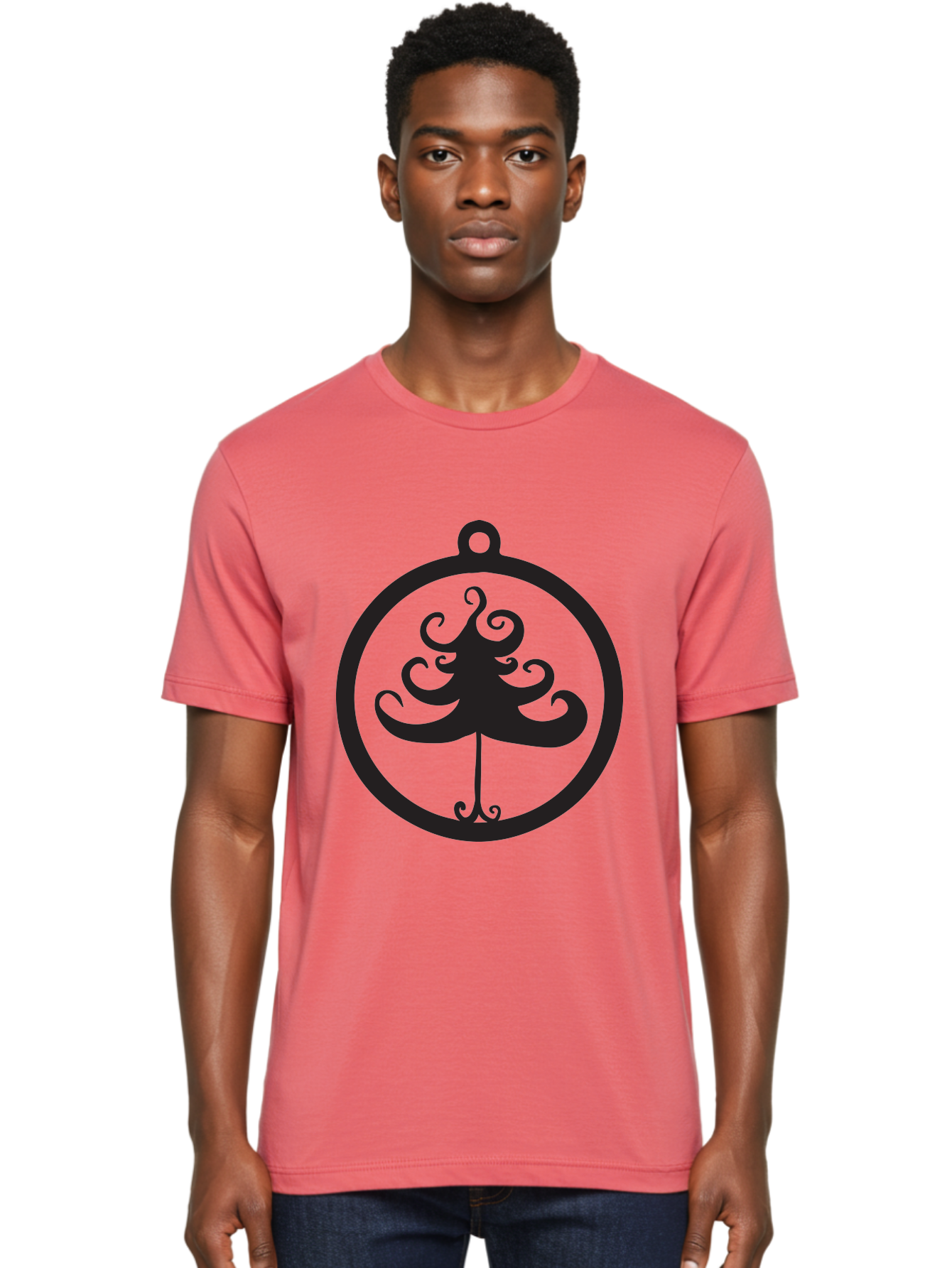Tree-Of-Life-Logo Men'S Graphic Tee, 100% Cotton, Comfortable Casual Summer Wear, Machine Washable, Evenstar Symbol, Lord Of The Rings, Fantasy Emblem, Elegant Design, Ornate Tree, Mystical Icon, Symbolic Representation, Stylized Artwork, Aad269