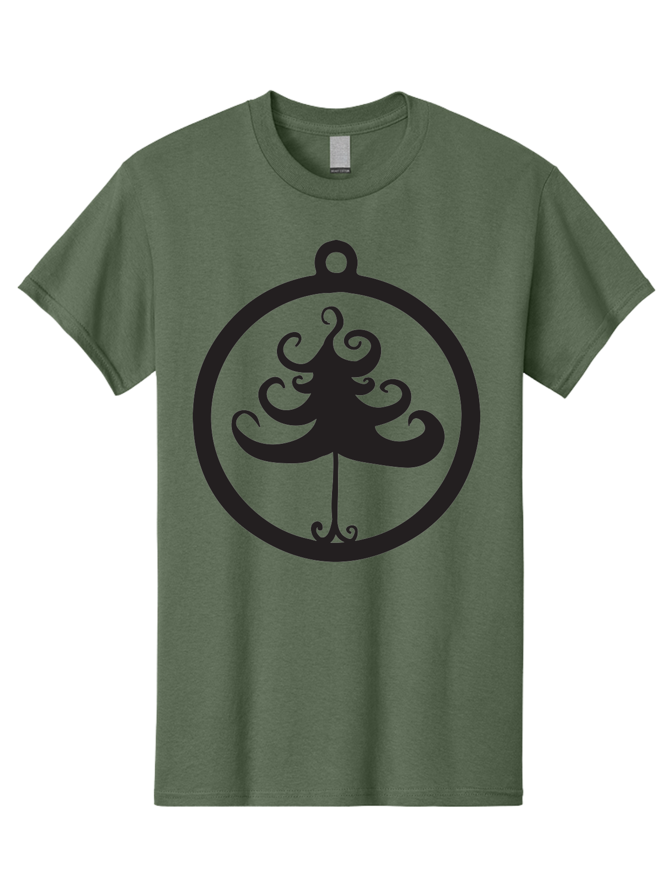 Tree-Of-Life-Logo Men'S Graphic Tee, 100% Cotton, Comfortable Casual Summer Wear, Machine Washable, Evenstar Symbol, Lord Of The Rings, Fantasy Emblem, Elegant Design, Ornate Tree, Mystical Icon, Symbolic Representation, Stylized Artwork, Aad269
