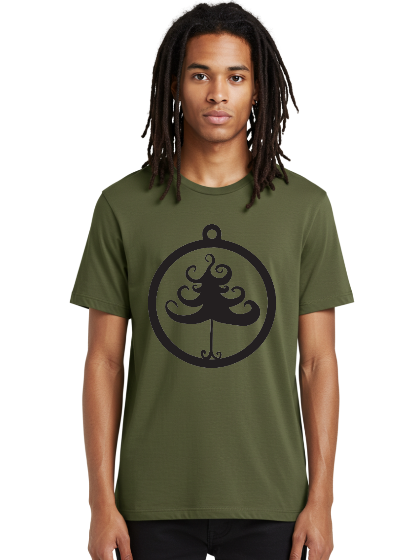 Tree-Of-Life-Logo Men'S Graphic Tee, 100% Cotton, Comfortable Casual Summer Wear, Machine Washable, Evenstar Symbol, Lord Of The Rings, Fantasy Emblem, Elegant Design, Ornate Tree, Mystical Icon, Symbolic Representation, Stylized Artwork, Aad269