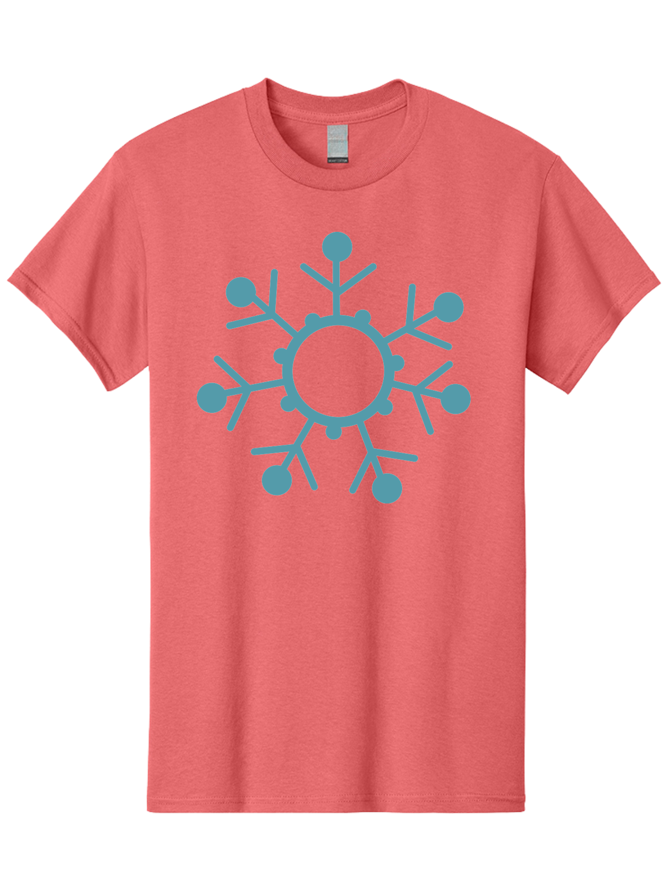 Virus Men'S Graphic Tee, 100% Cotton, Comfortable Casual Summer Wear, Machine Washable, Blue Snowflake, Winter Symbol, Frosty Design, Icy Pattern, Cold Weather Icon, Seasonal Graphic, Stylized Snowflake, Abstract Frost, Frozen Motif Aad280