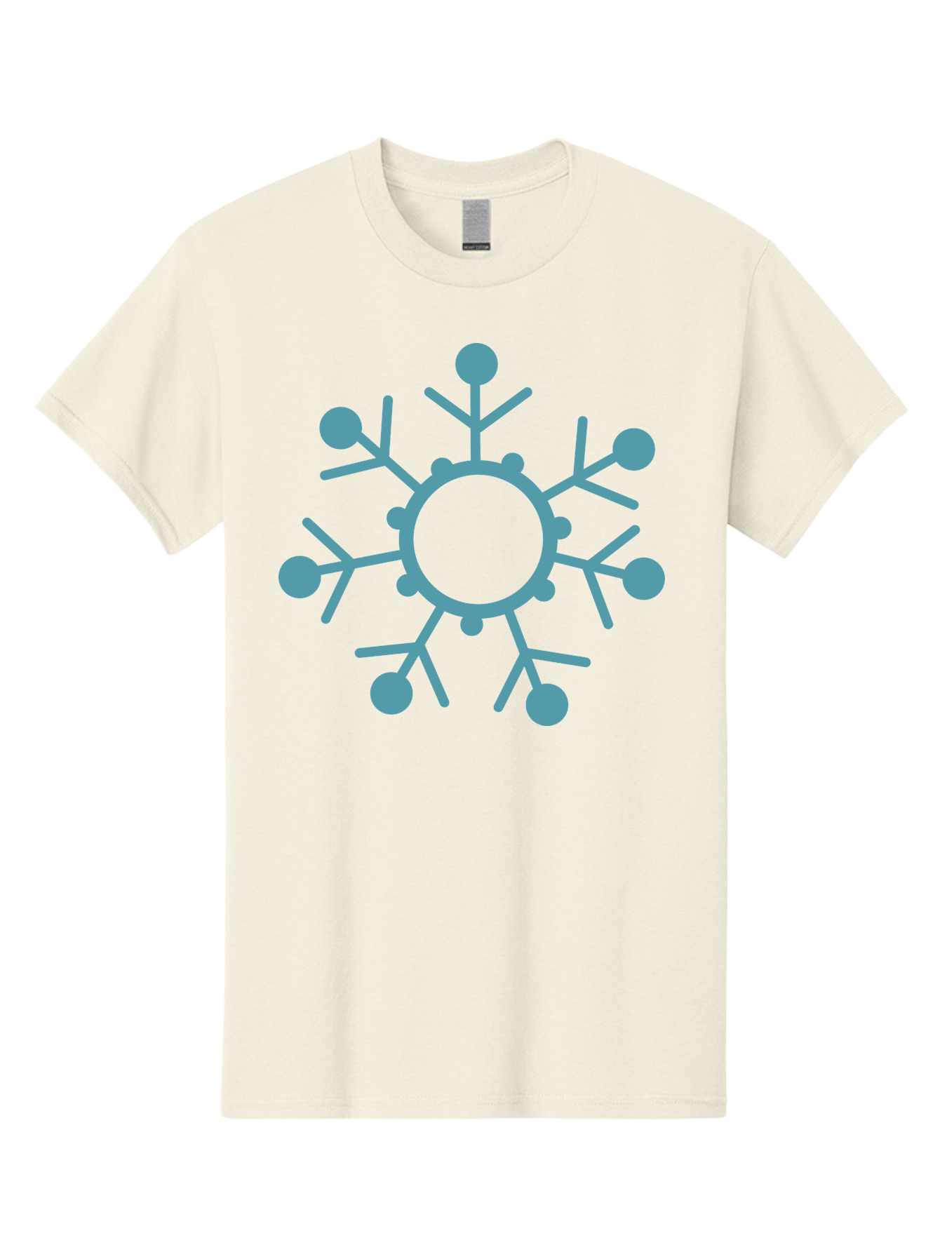 Virus Men'S Graphic Tee, 100% Cotton, Comfortable Casual Summer Wear, Machine Washable, Blue Snowflake, Winter Symbol, Frosty Design, Icy Pattern, Cold Weather Icon, Seasonal Graphic, Stylized Snowflake, Abstract Frost, Frozen Motif Aad280