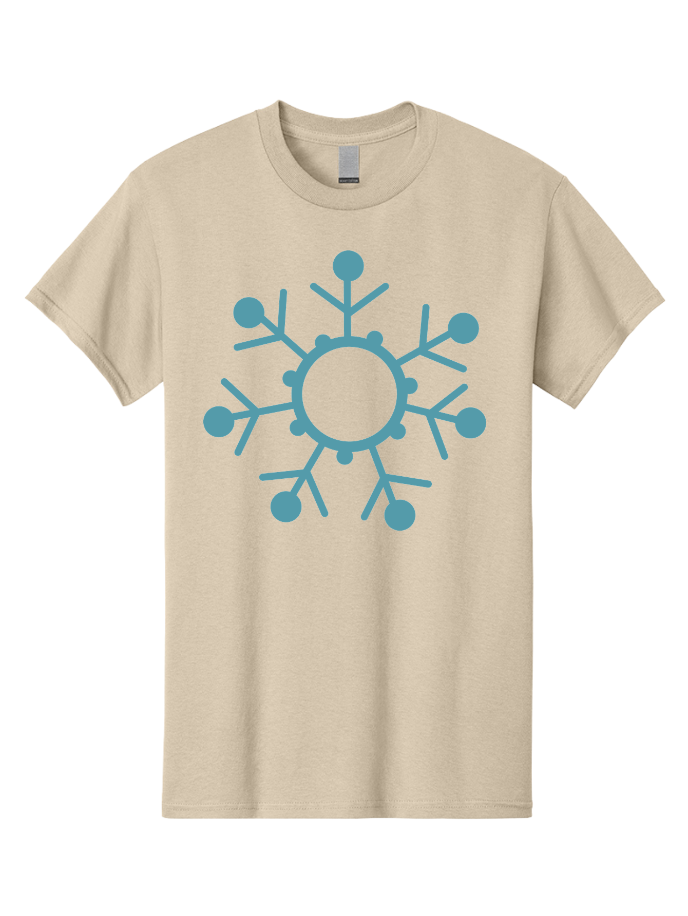 Virus Men'S Graphic Tee, 100% Cotton, Comfortable Casual Summer Wear, Machine Washable, Blue Snowflake, Winter Symbol, Frosty Design, Icy Pattern, Cold Weather Icon, Seasonal Graphic, Stylized Snowflake, Abstract Frost, Frozen Motif Aad280