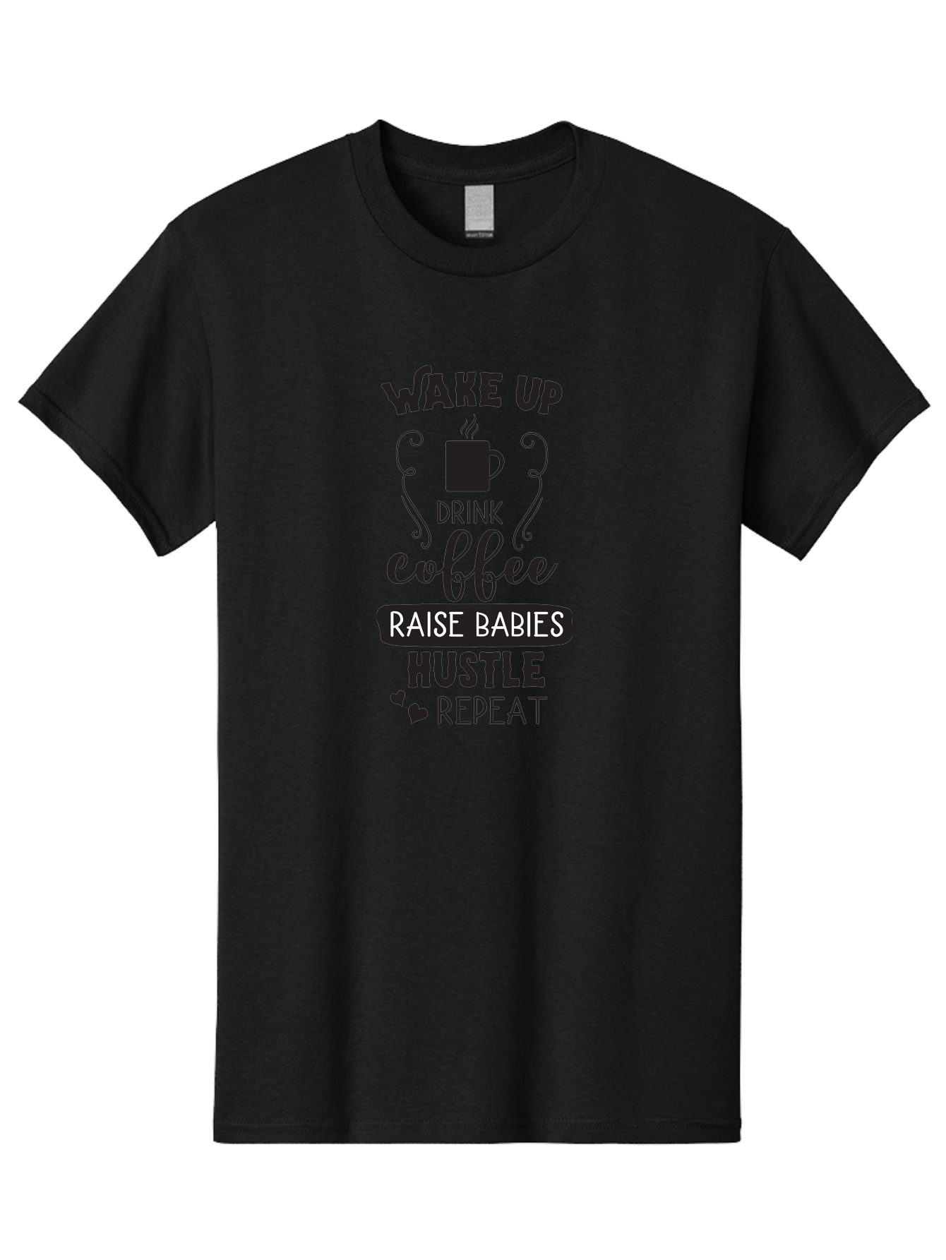 Wake-Up-Drink-Coffee Men'S Graphic Tee, 100% Cotton, Comfortable Casual Summer Wear, Machine Washable, Coffee Quote, Morning Motivation, Parenting Humor, Daily Grind, Coffee Lover, Hustle Culture, Mom Life, Funny Quote, Inspirational Quote Aad285