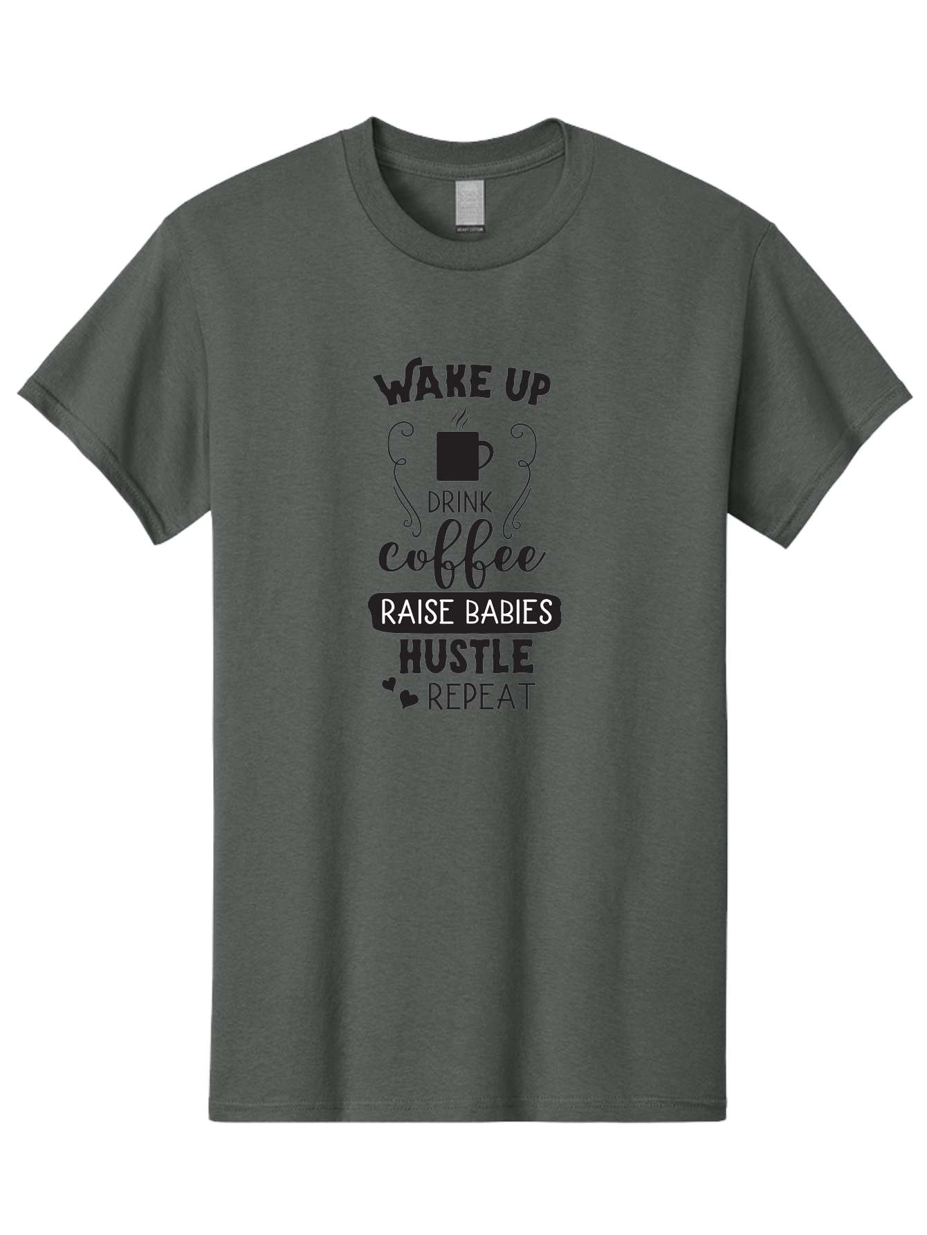 Wake-Up-Drink-Coffee Men'S Graphic Tee, 100% Cotton, Comfortable Casual Summer Wear, Machine Washable, Coffee Quote, Morning Motivation, Parenting Humor, Daily Grind, Coffee Lover, Hustle Culture, Mom Life, Funny Quote, Inspirational Quote Aad285