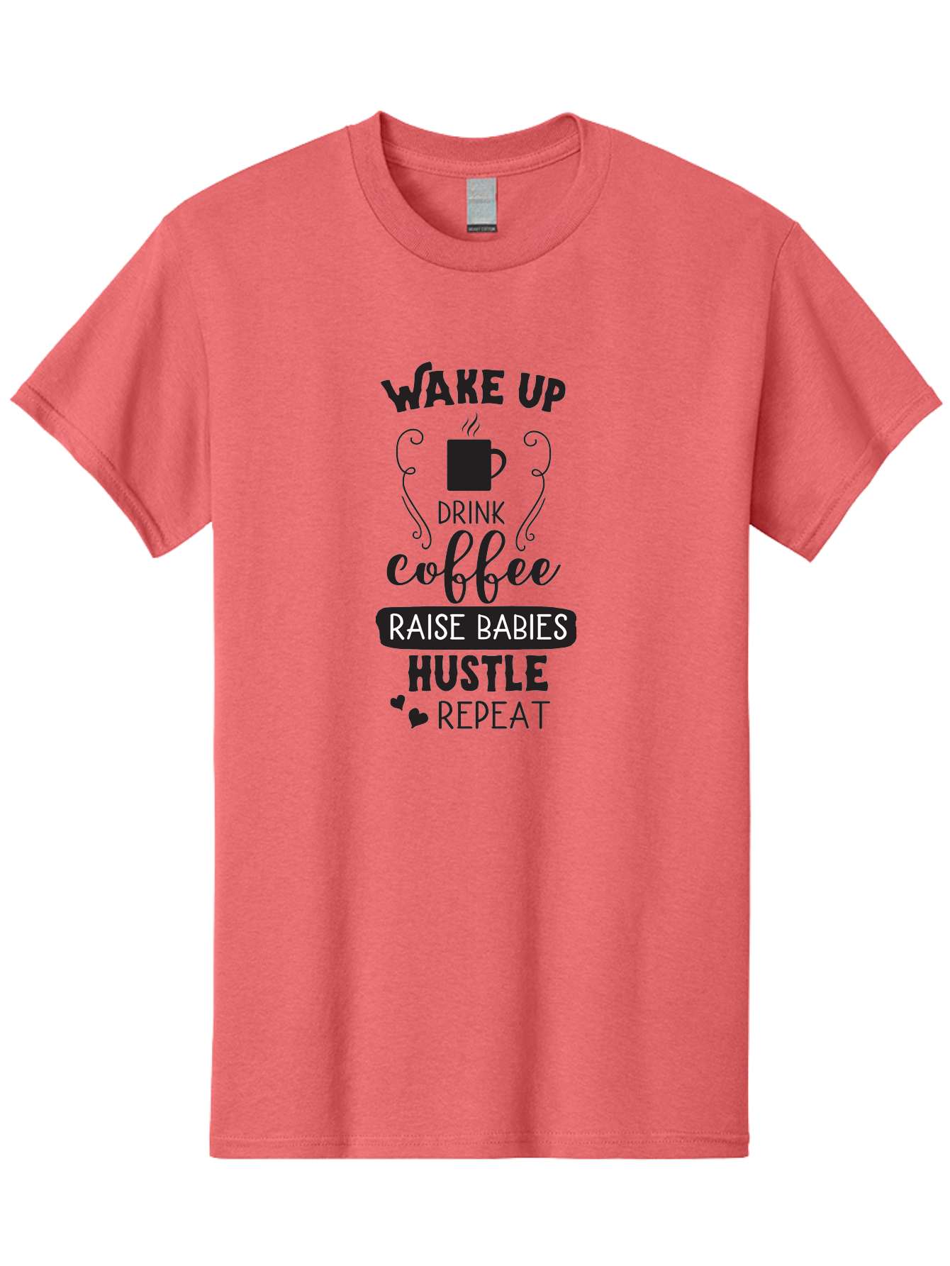 Wake-Up-Drink-Coffee Men'S Graphic Tee, 100% Cotton, Comfortable Casual Summer Wear, Machine Washable, Coffee Quote, Morning Motivation, Parenting Humor, Daily Grind, Coffee Lover, Hustle Culture, Mom Life, Funny Quote, Inspirational Quote Aad285