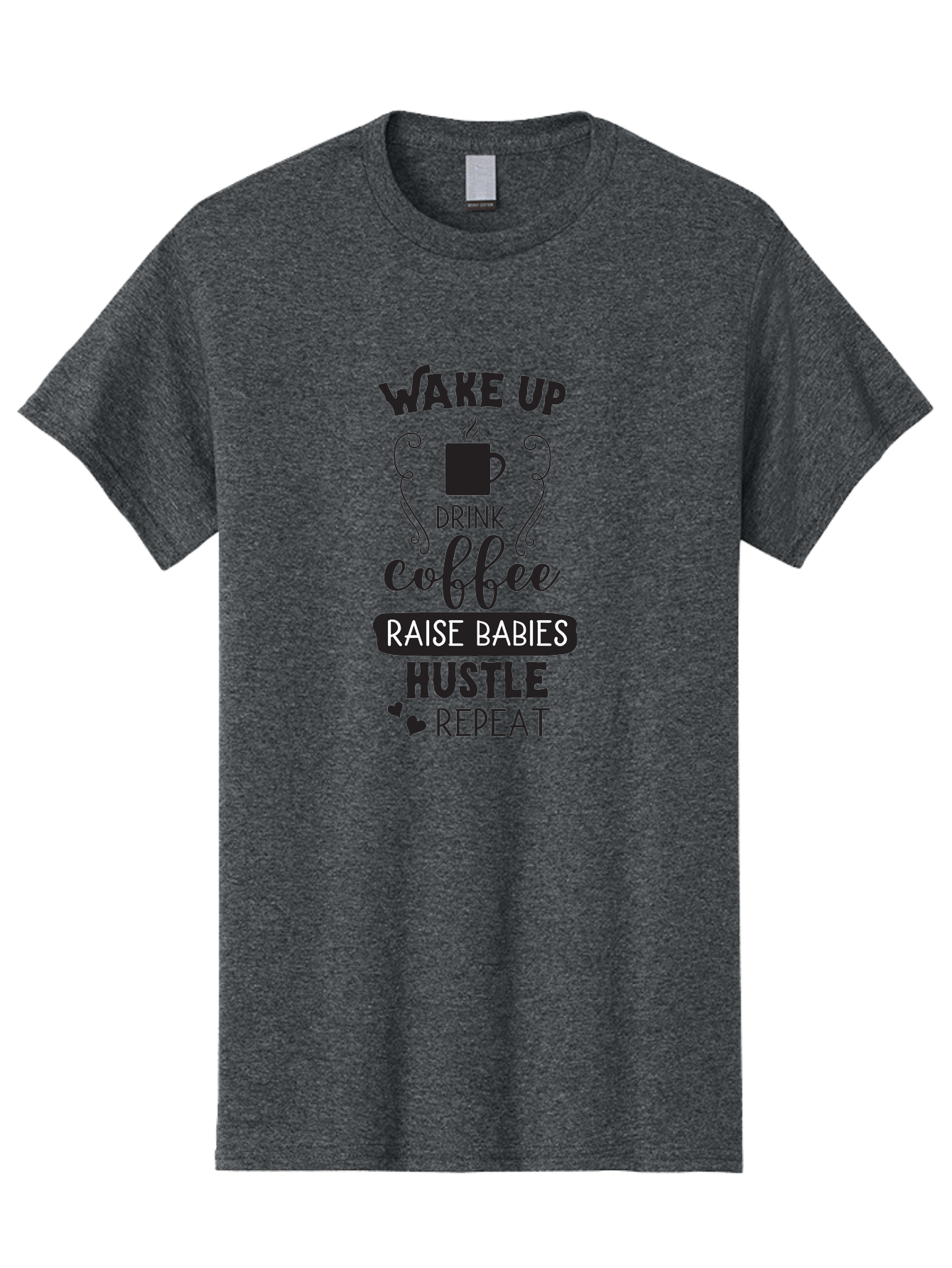 Wake-Up-Drink-Coffee Men'S Graphic Tee, 100% Cotton, Comfortable Casual Summer Wear, Machine Washable, Coffee Quote, Morning Motivation, Parenting Humor, Daily Grind, Coffee Lover, Hustle Culture, Mom Life, Funny Quote, Inspirational Quote Aad285
