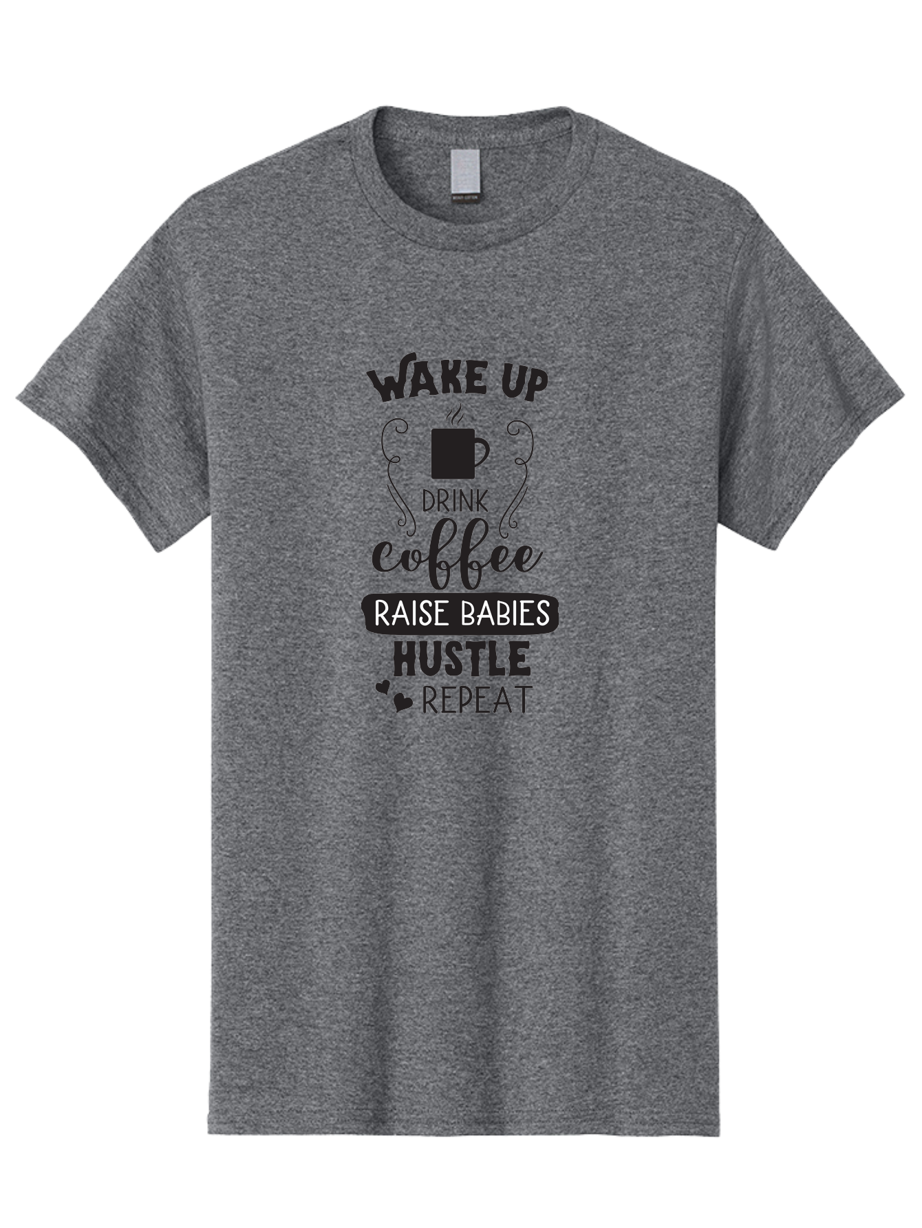 Wake-Up-Drink-Coffee Men'S Graphic Tee, 100% Cotton, Comfortable Casual Summer Wear, Machine Washable, Coffee Quote, Morning Motivation, Parenting Humor, Daily Grind, Coffee Lover, Hustle Culture, Mom Life, Funny Quote, Inspirational Quote Aad285