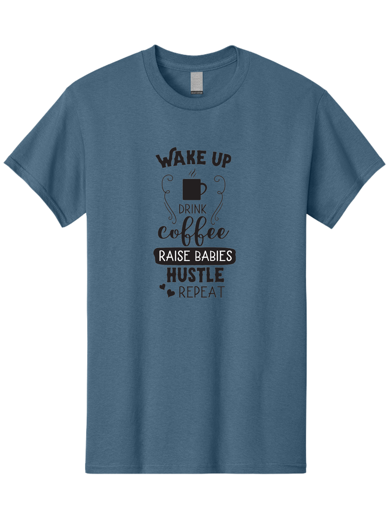 Wake-Up-Drink-Coffee Men'S Graphic Tee, 100% Cotton, Comfortable Casual Summer Wear, Machine Washable, Coffee Quote, Morning Motivation, Parenting Humor, Daily Grind, Coffee Lover, Hustle Culture, Mom Life, Funny Quote, Inspirational Quote Aad285