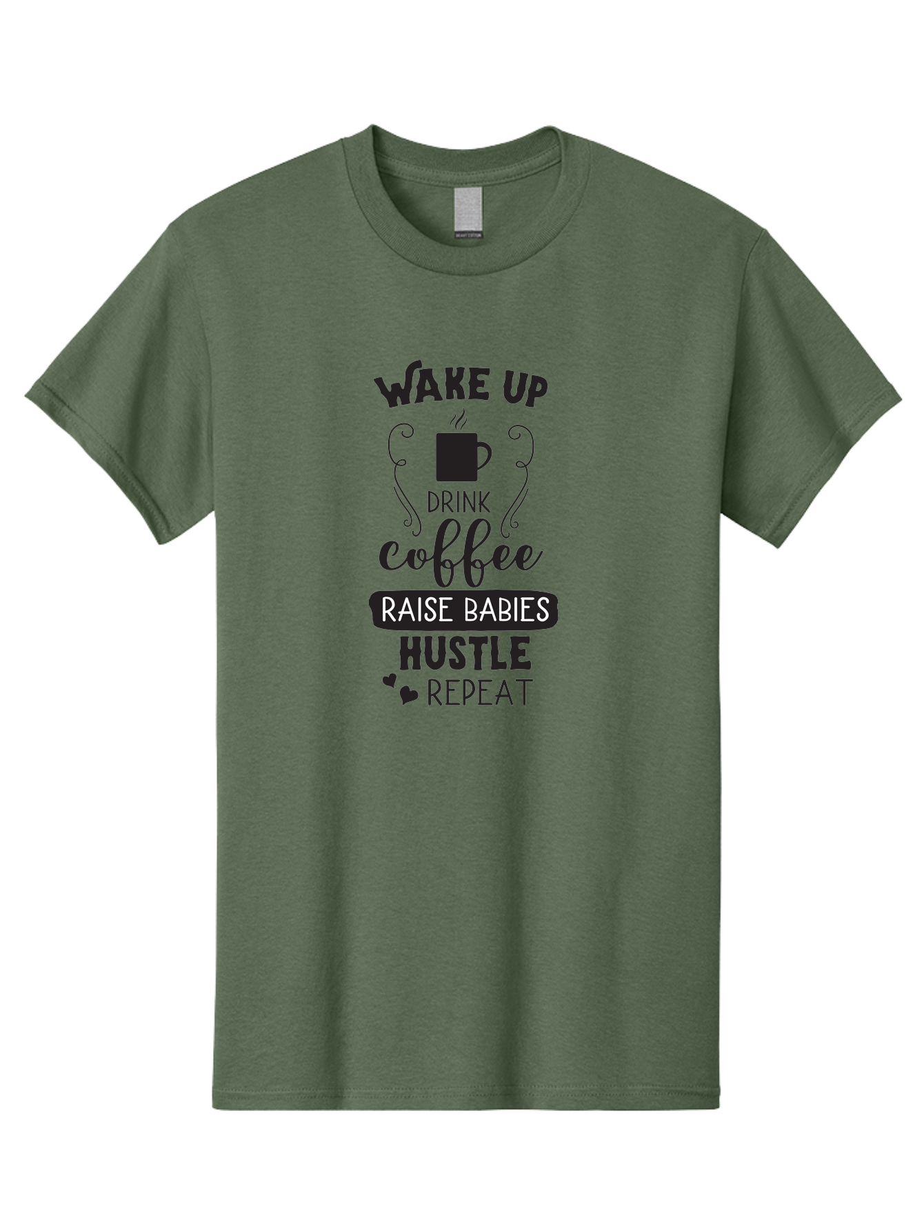 Wake-Up-Drink-Coffee Men'S Graphic Tee, 100% Cotton, Comfortable Casual Summer Wear, Machine Washable, Coffee Quote, Morning Motivation, Parenting Humor, Daily Grind, Coffee Lover, Hustle Culture, Mom Life, Funny Quote, Inspirational Quote Aad285