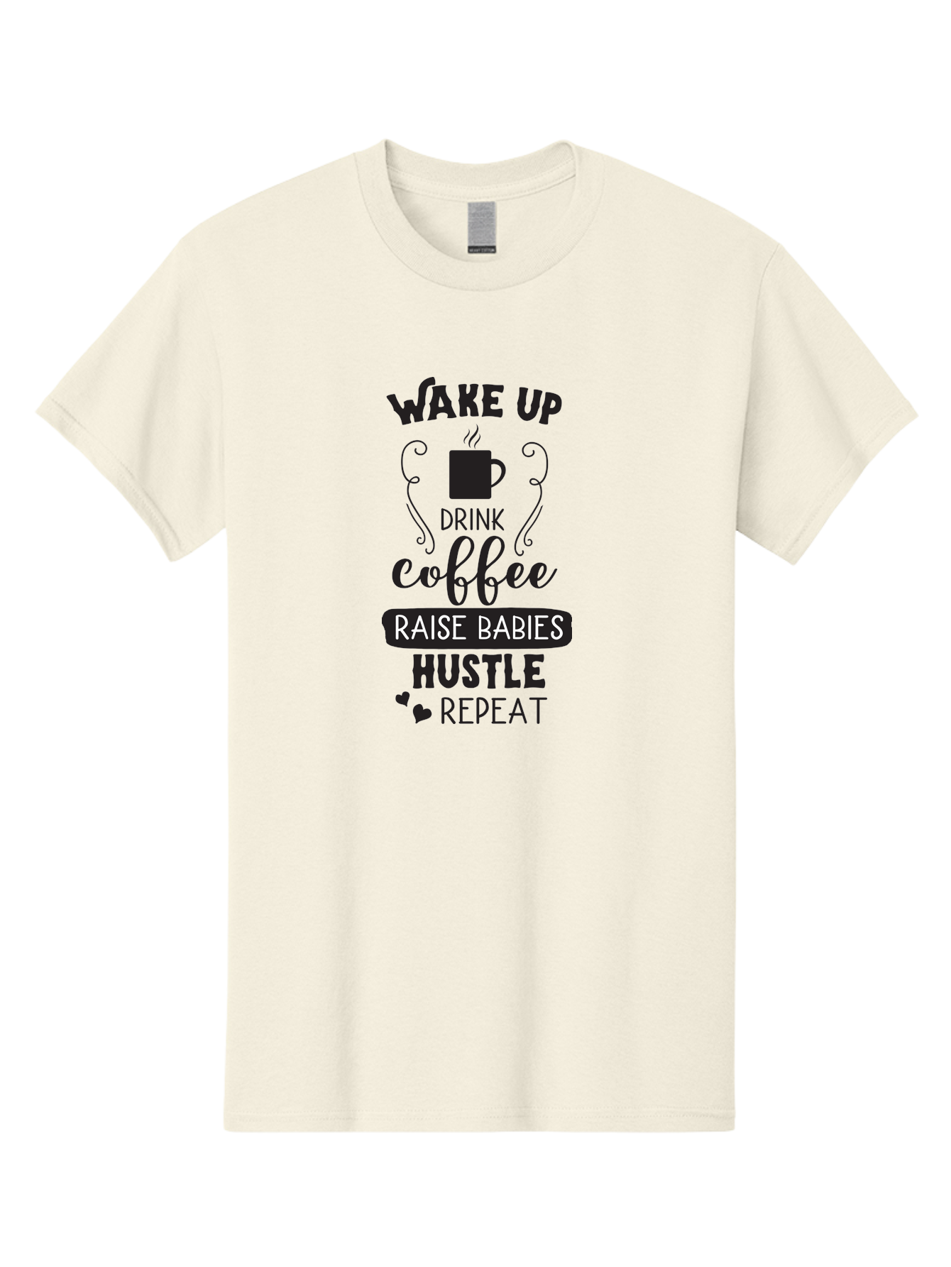 Wake-Up-Drink-Coffee Men'S Graphic Tee, 100% Cotton, Comfortable Casual Summer Wear, Machine Washable, Coffee Quote, Morning Motivation, Parenting Humor, Daily Grind, Coffee Lover, Hustle Culture, Mom Life, Funny Quote, Inspirational Quote Aad285
