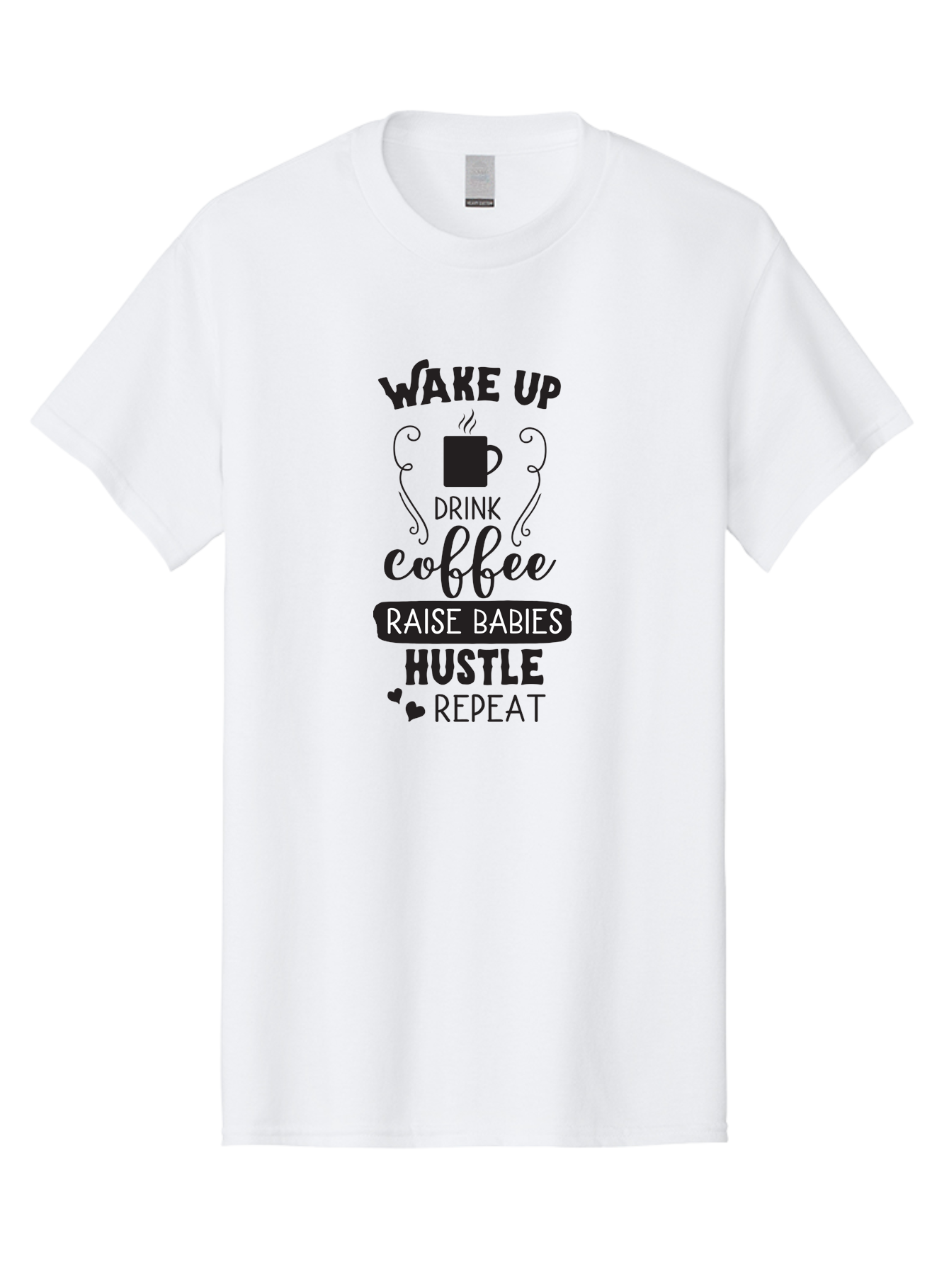 Wake-Up-Drink-Coffee Men'S Graphic Tee, 100% Cotton, Comfortable Casual Summer Wear, Machine Washable, Coffee Quote, Morning Motivation, Parenting Humor, Daily Grind, Coffee Lover, Hustle Culture, Mom Life, Funny Quote, Inspirational Quote Aad285