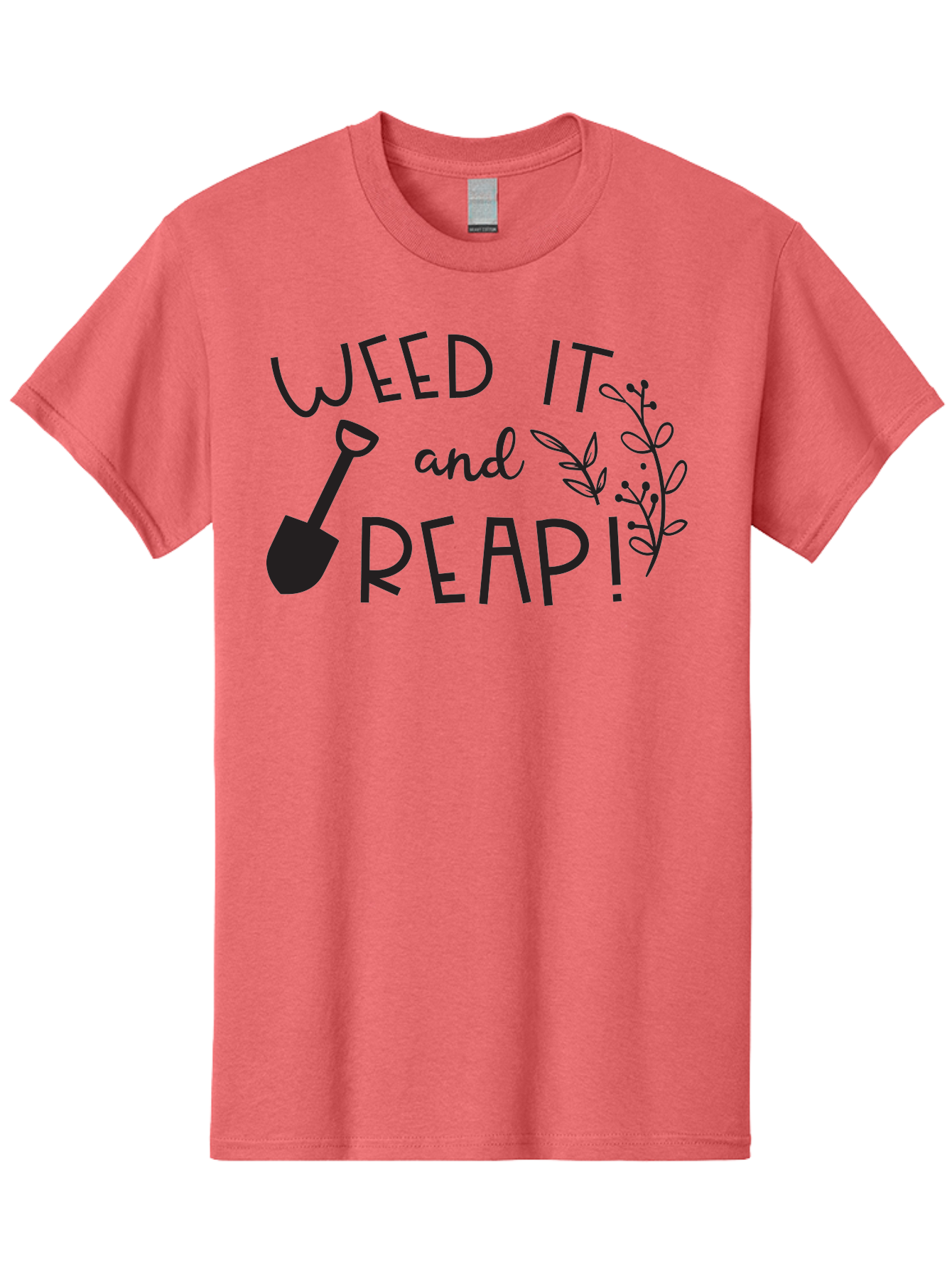 Weed-It-And-Reap Men'S Graphic Tee, 100% Cotton, Comfortable Casual Summer Wear, Machine Washable, Gardening Humor, Weed It And Reap, Funny Gardening Quote, Garden Inspiration, Shovel Illustration, Plant Design, Gardening Puns, Yard Work, Aad294