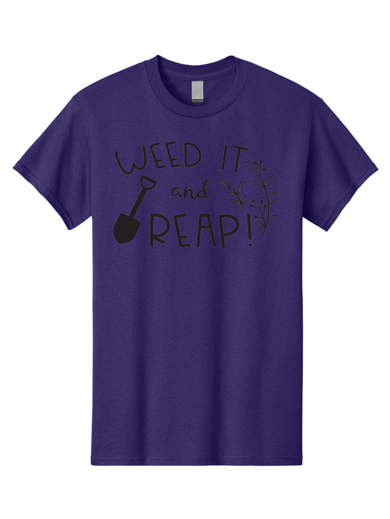 Weed-It-And-Reap Men'S Graphic Tee, 100% Cotton, Comfortable Casual Summer Wear, Machine Washable, Gardening Humor, Weed It And Reap, Funny Gardening Quote, Garden Inspiration, Shovel Illustration, Plant Design, Gardening Puns, Yard Work, Aad294