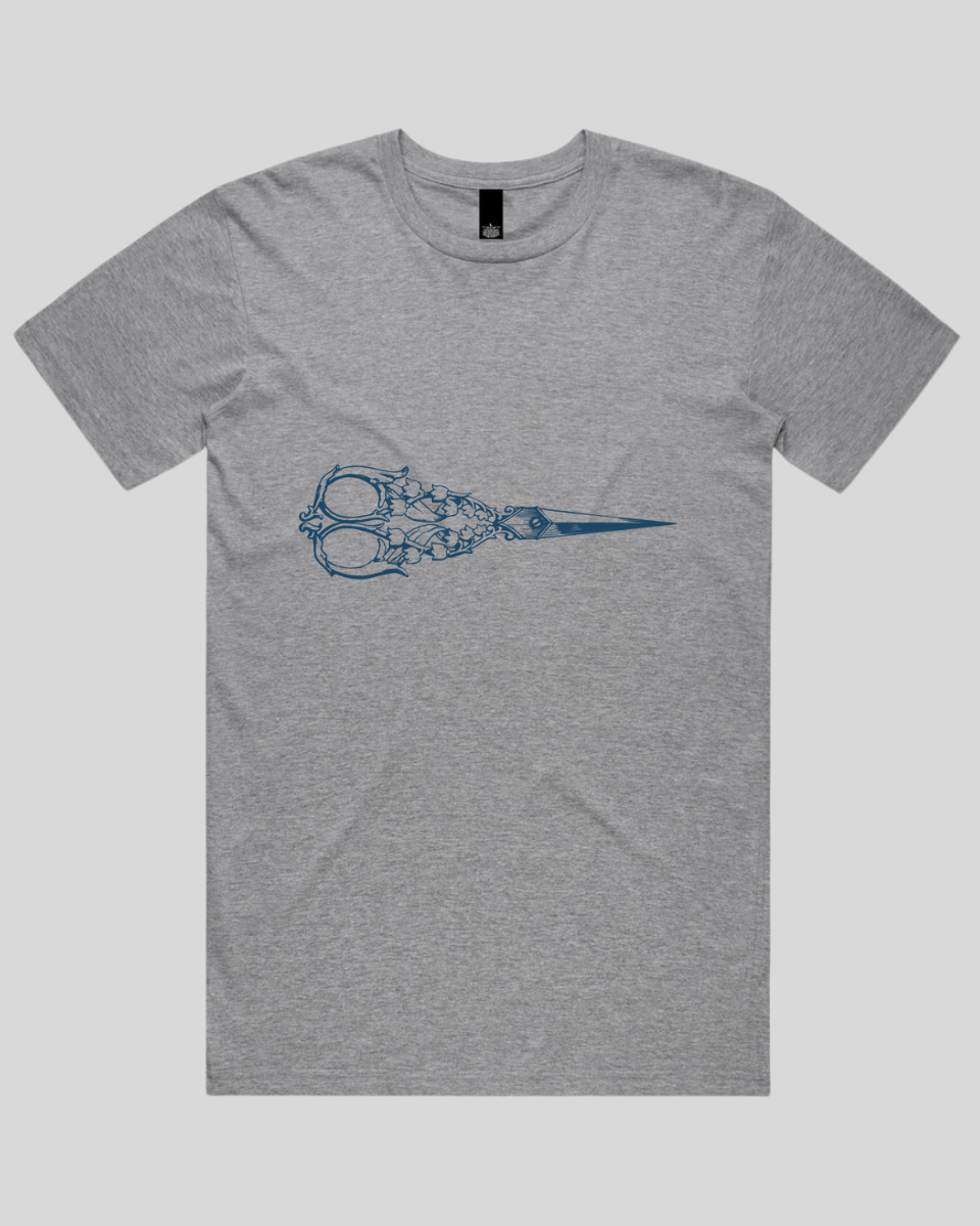 Flower Pattern Scissors Men's T-Shirt